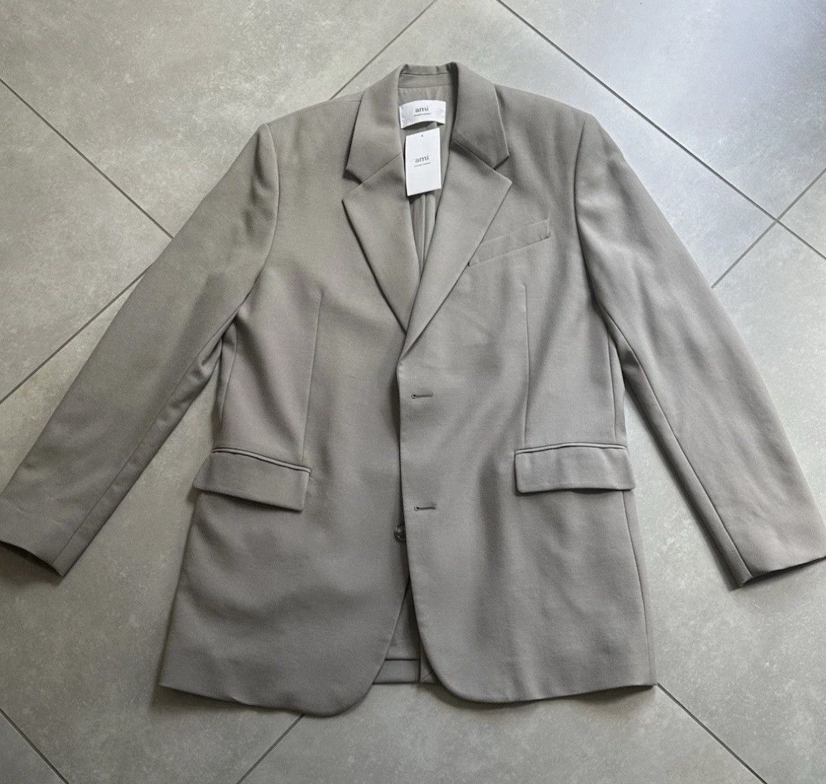 AMI AMI PARIS - Oversized Wool Blend Twill Blazer Jacket (48) Size 48L - 1 Thumbnail