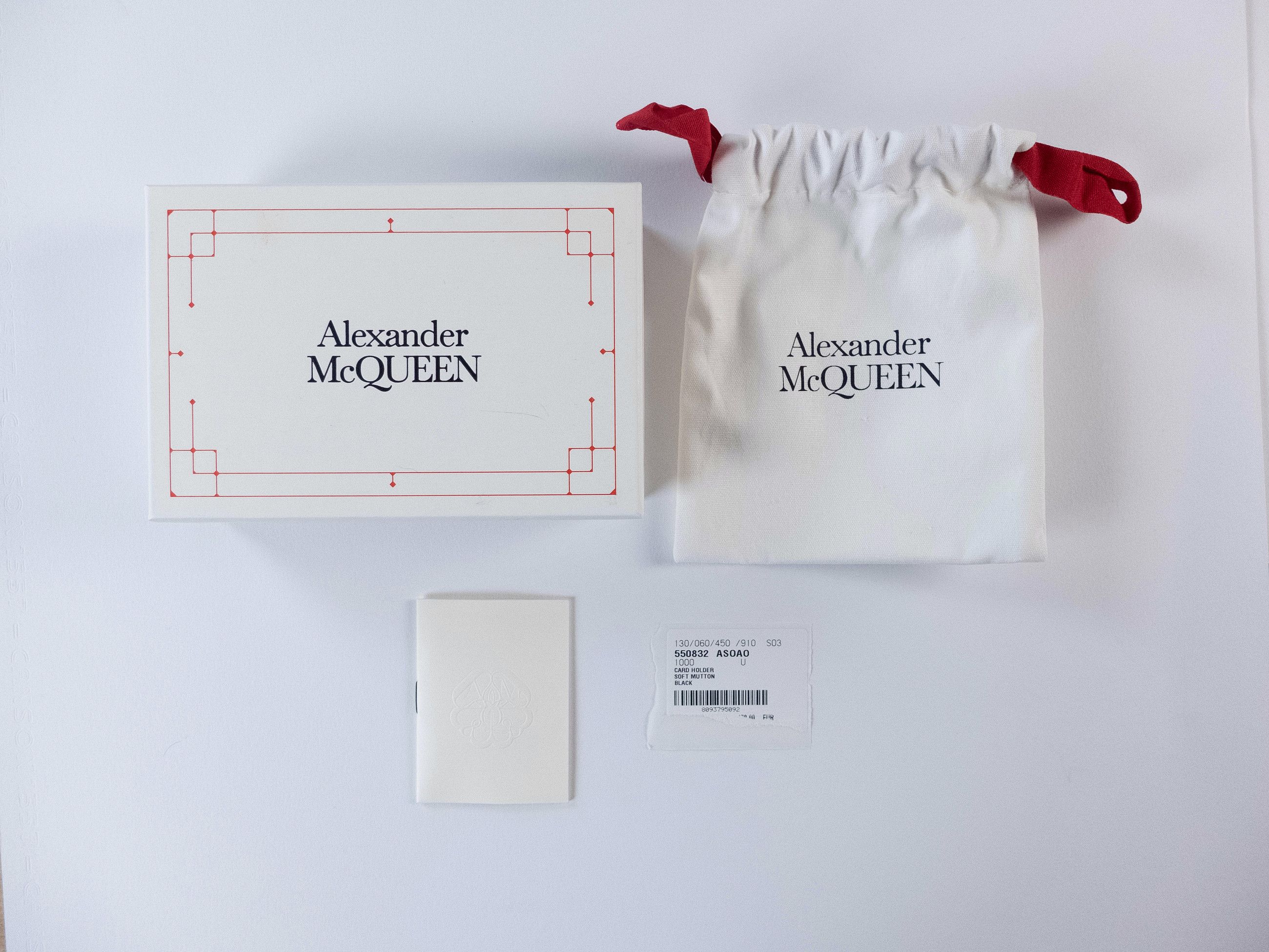 Alexander McQueen ALEXANDER MCQUEEN black rib cage design leather card holder Size ONE SIZE - 7 Thumbnail