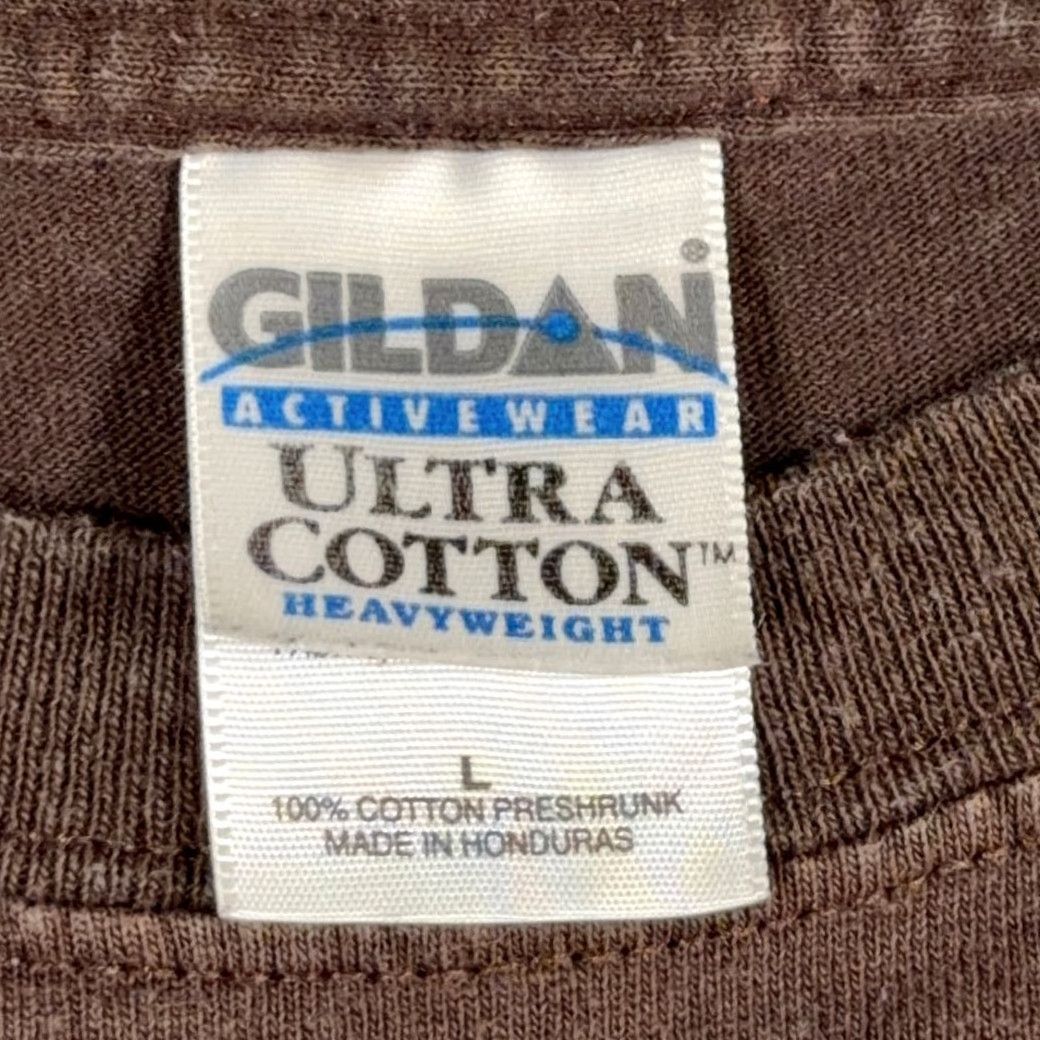 Gildan VINTAGE Big Lebowski Shirt Adult LARGE Brown Foot Popsicle Toe Bowling Movie Y2K Size US L / EU 52-54 / 3 - 3 Thumbnail