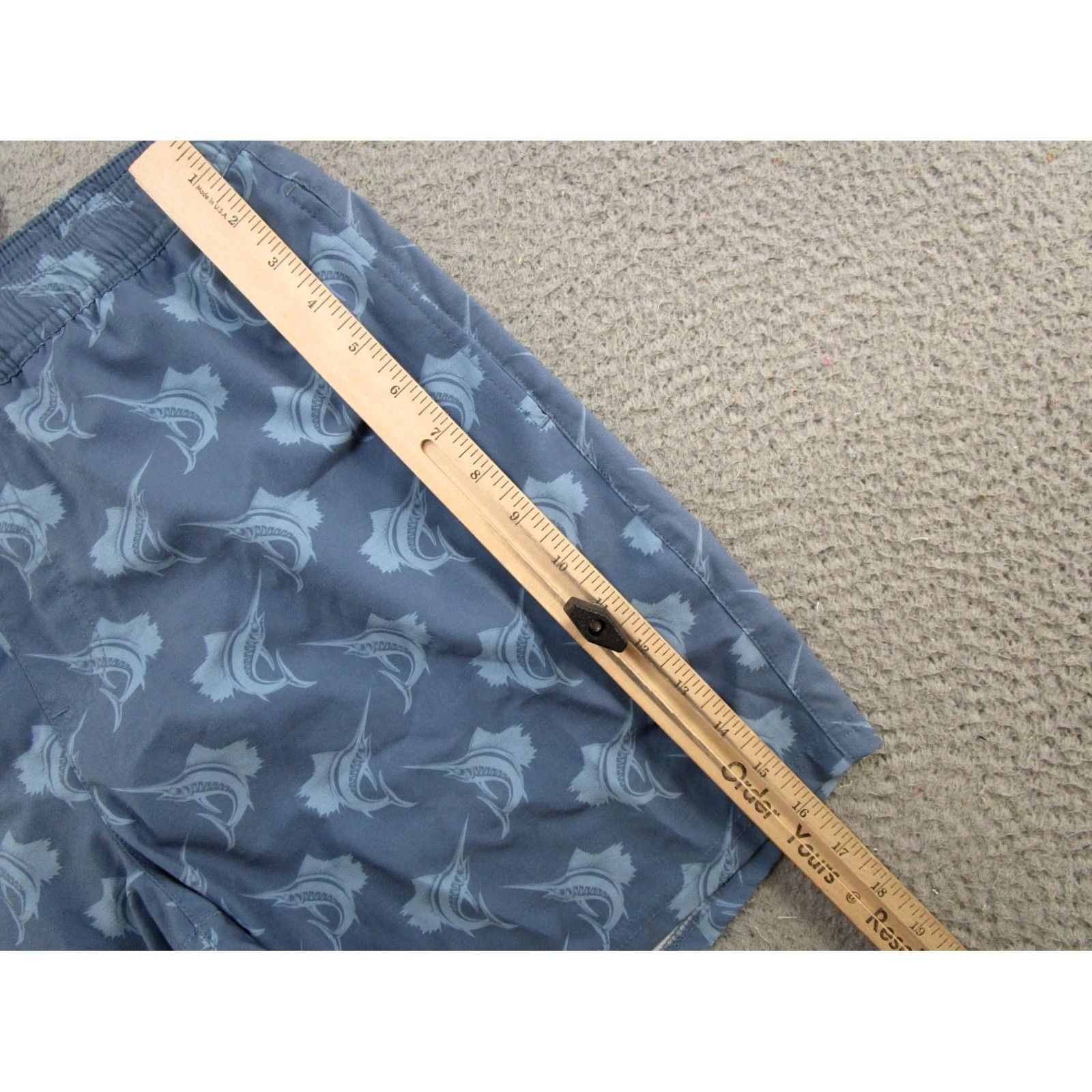 Vintage LRD Performance Swim Shorts Mens Size L Blue Marlin Lined Drawstring Beach Dad Size US 33 - 4 Thumbnail