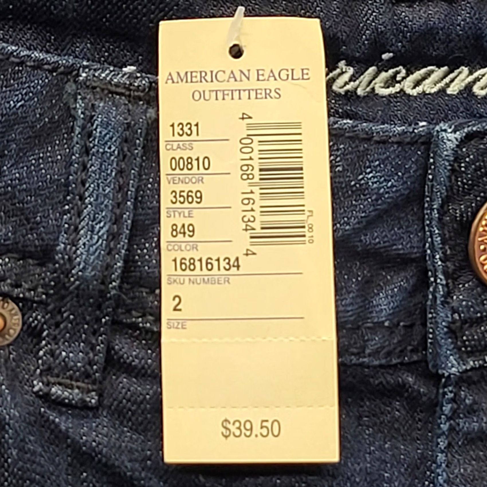 American Eagle Outfitters VINTAGE Size 26" / US 2 / IT 38 - 2 Thumbnail