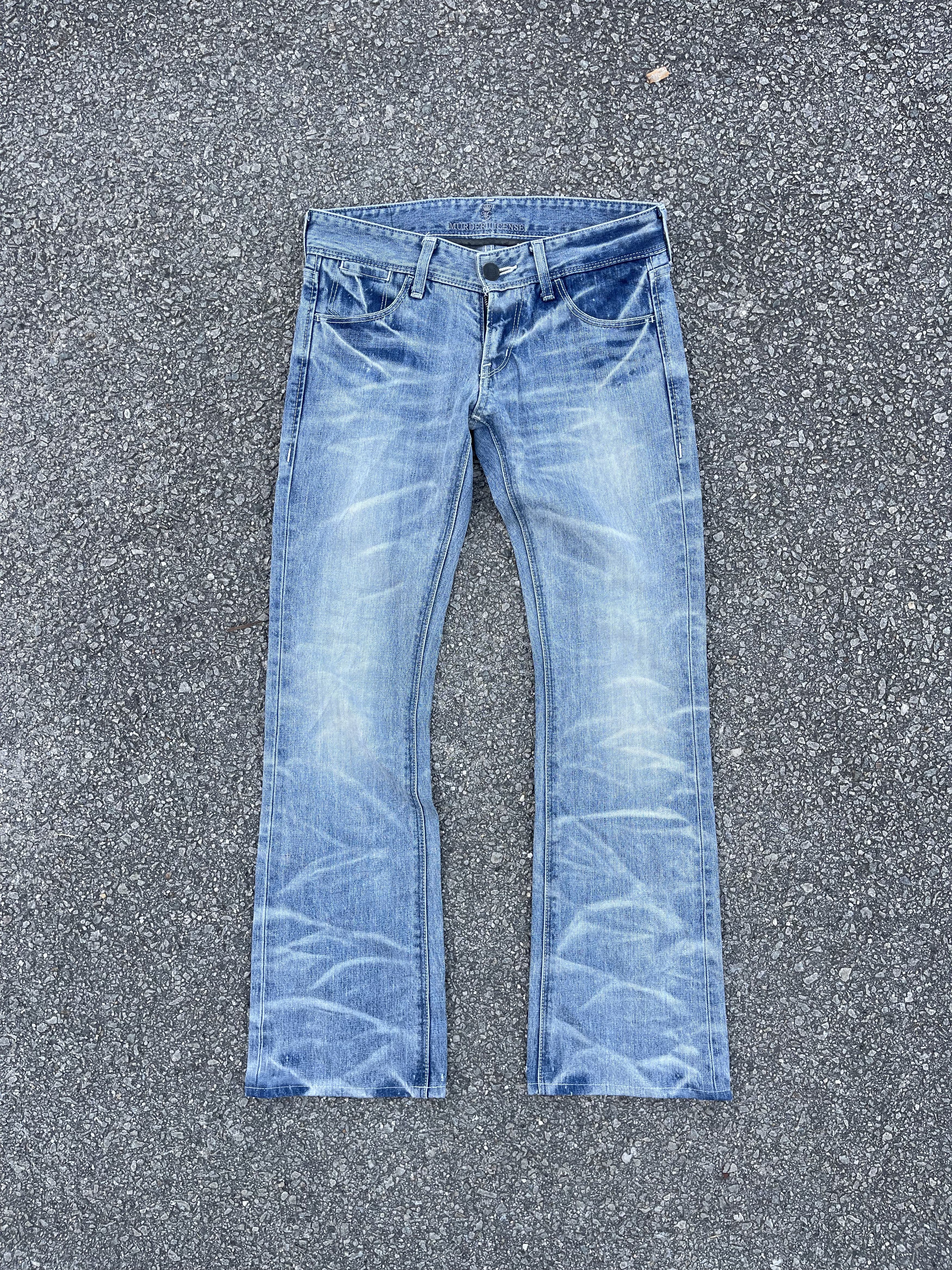 パンツ MURDER LICENSE crushed flare denim Y2K 14th Addiction × Murder License × Vanquish VANQUISH X MUNDER