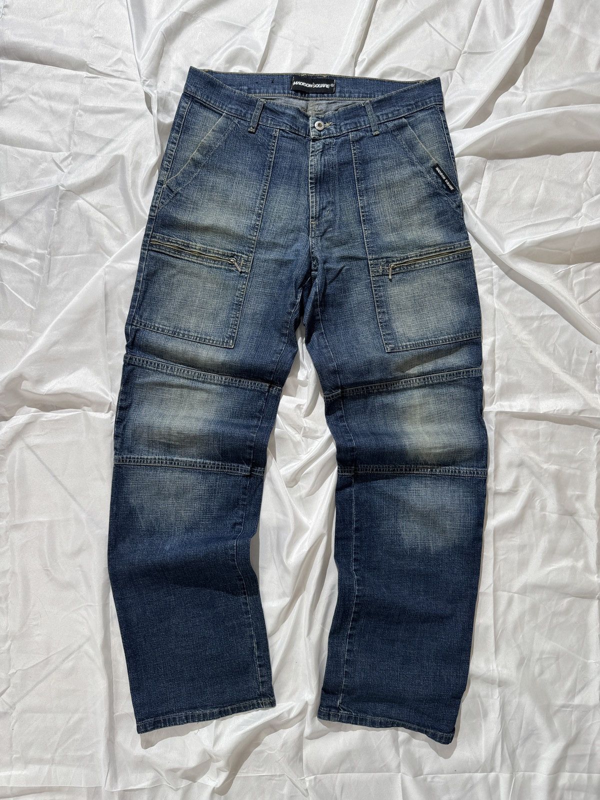 If Six Was Nine Japan Style Vintage Washed Baggy Wide Jeans Size US 33 - 3 Thumbnail