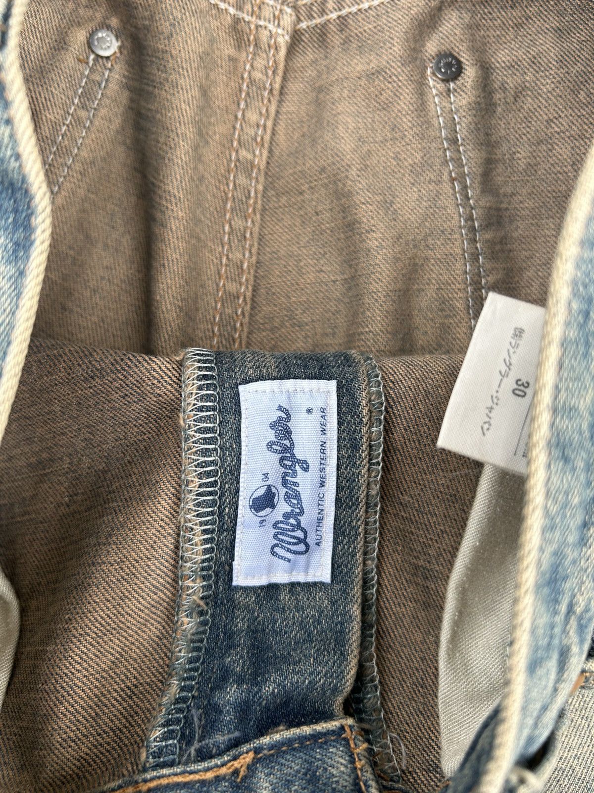 Kapital Vintage Wrangler Selvedge Baggy Rusty Mudwash Denim Jeans Size US 30 / EU 46 - 11 Thumbnail