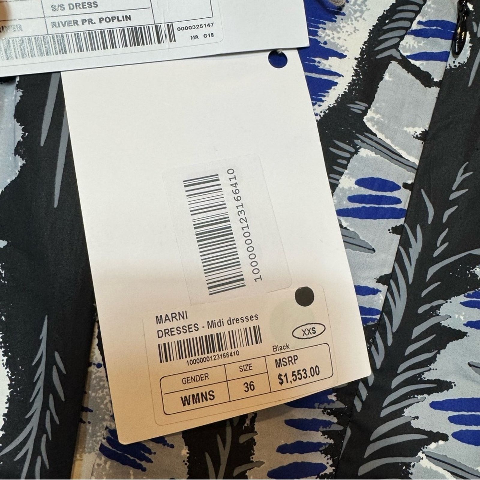 Marni Marni Poplin St. River Dress Made in Portugal Blue sz XXS/36 Size XXS / US 00 / IT 34 - 4 Thumbnail