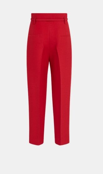 Dior o1w1db10924 Wool And Silk Pant in Red Size 32" / US 10 / IT 46 - 2 Thumbnail