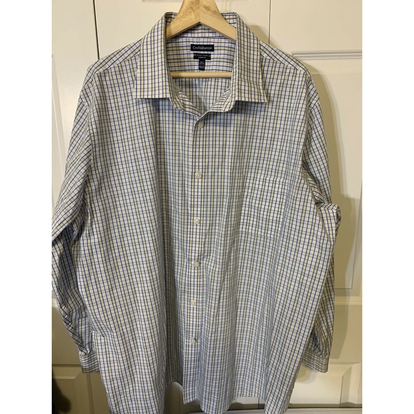 Croft & Barrow Croft & Barrow Men’s Sz 18 1/2 33/35 Button Shirt Long Sleev Size US XXL / EU 58 / 5 - 7 Thumbnail