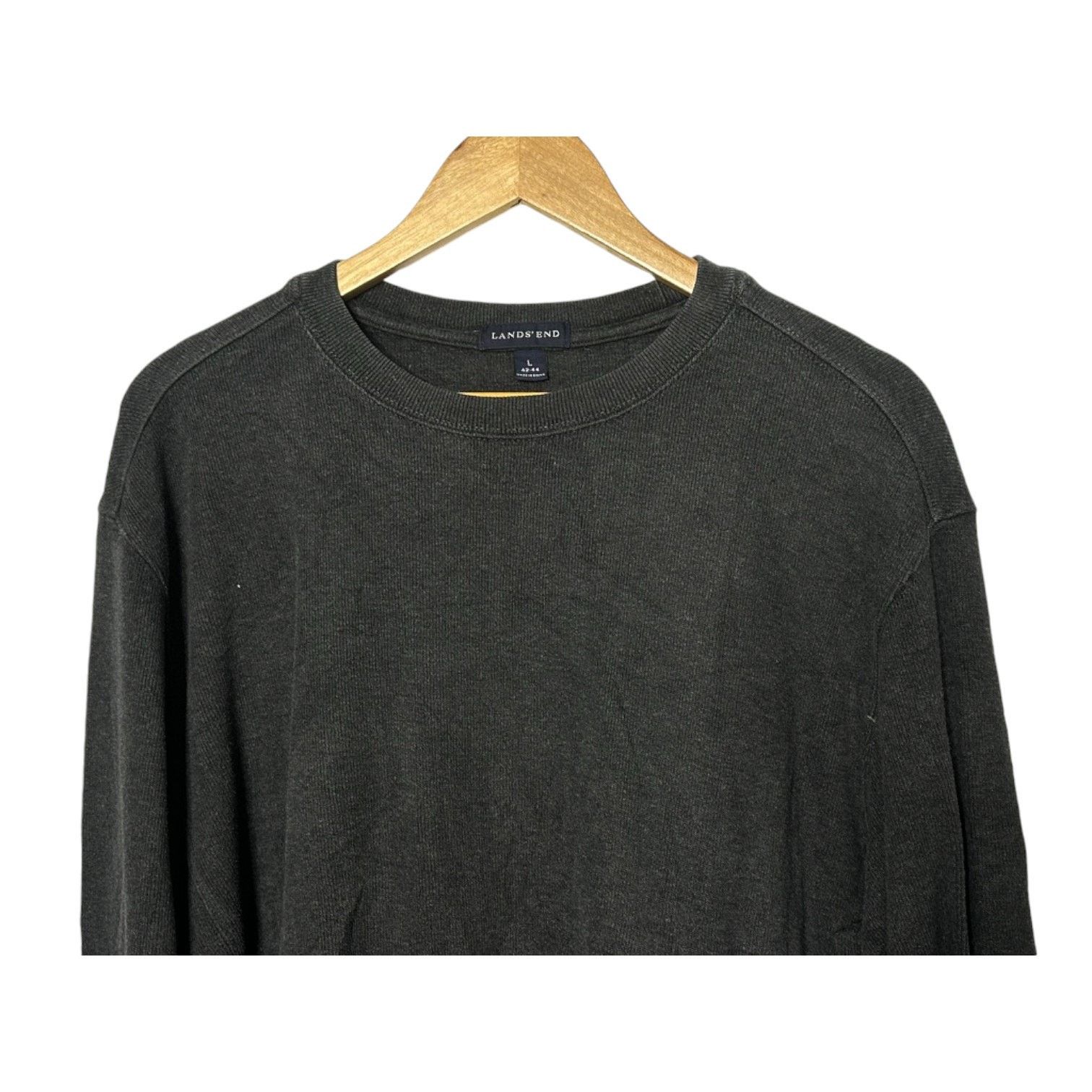 Lands' End Lands End Charcoal Gray Crewneck Sweater Men's L 42-44 Size US L / EU 52-54 / 3 - 3 Thumbnail