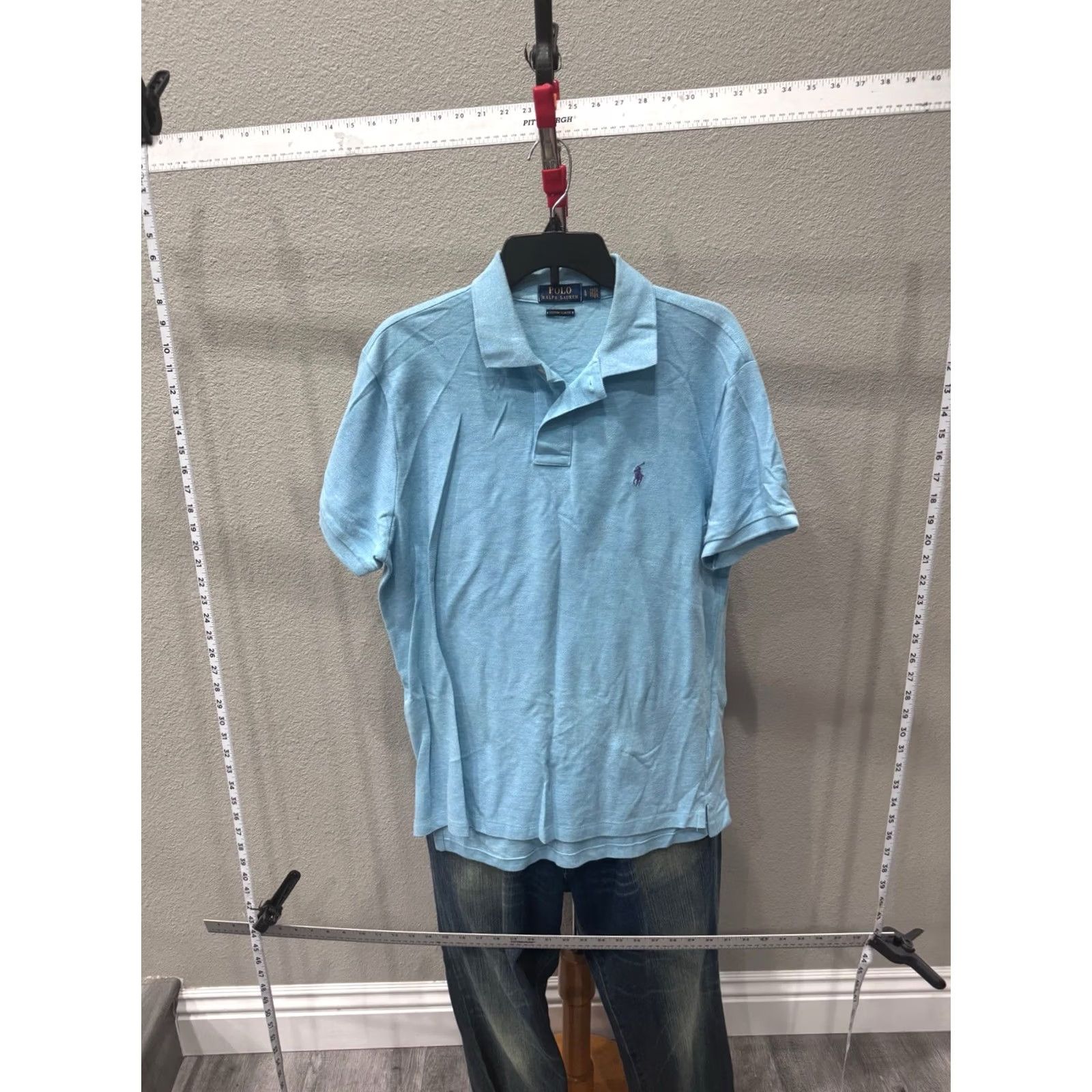 Ralph Lauren Ralph Lauren POLO Shirt Mens L Sky Blue Large Custom Slim POLO SHIRT Multicolor Long Sleeve Polo Shirt Size US L / EU 52-54 / 3 - 3 Thumbnail