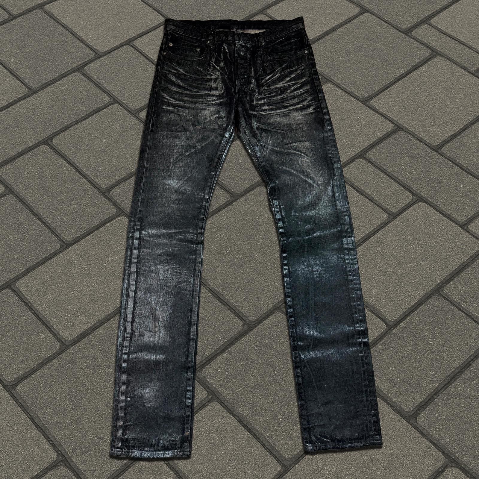 Dior AW03 Dior Homme Black Luster Denim Size US 30 / EU 46 - 1 Thumbnail