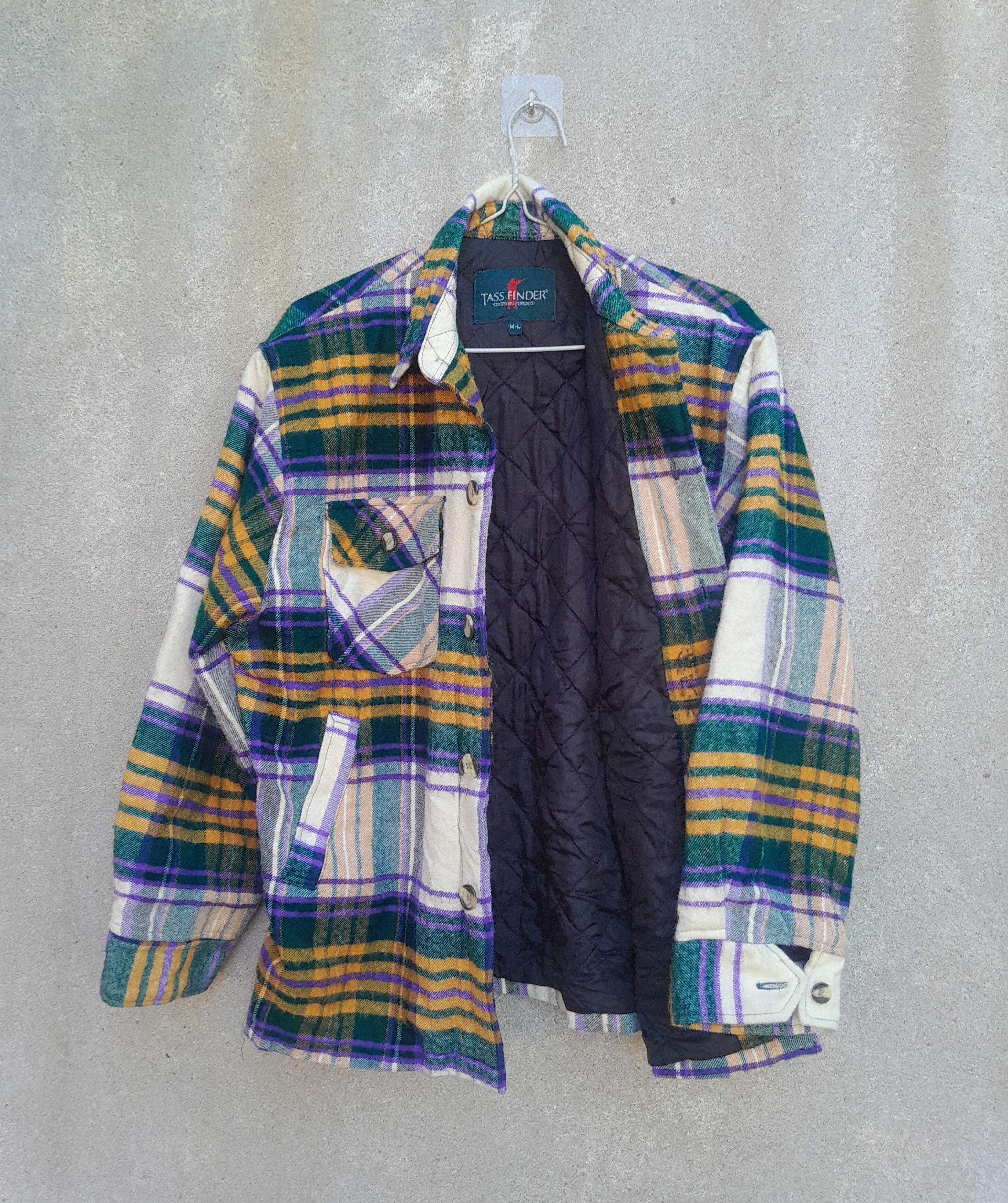 Japanese Brand TASS FINDER Quilted Lining Plaid Flannel Over Jacket M/L Size US M / EU 48-50 / 2 - 1 Thumbnail