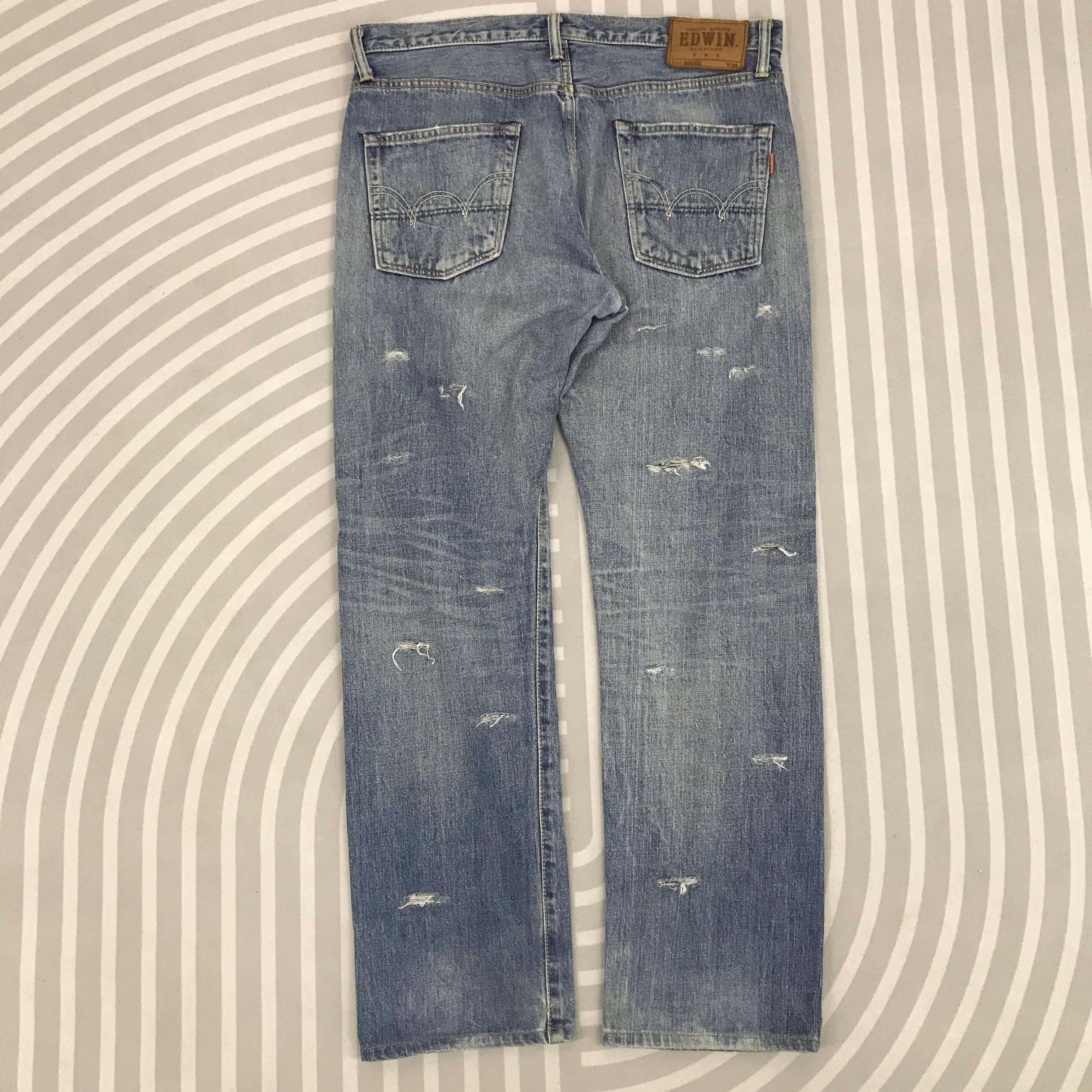 Edwin × Vintage Vintage Edwin Distressed design Japan Jeans pants Size US 33 - 4 Thumbnail