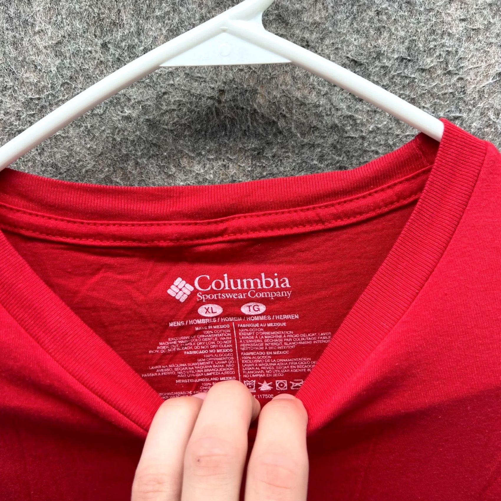 Vintage Columbia Shirt Mens XL Red Crewneck Outdoor Cotton Logo Short Sleeve T‑Shirt GX Size US XL / EU 56 / 4 - 5 Thumbnail