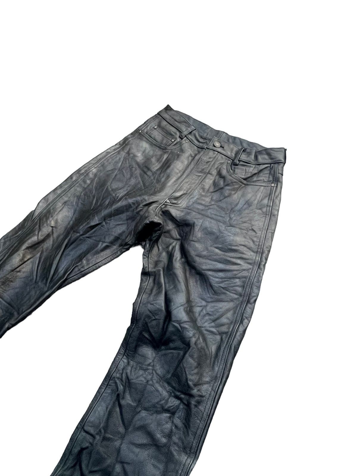 Japanese Brand Vintage Rookie Leather Pant Size US 28 / EU 44 - 2 Thumbnail