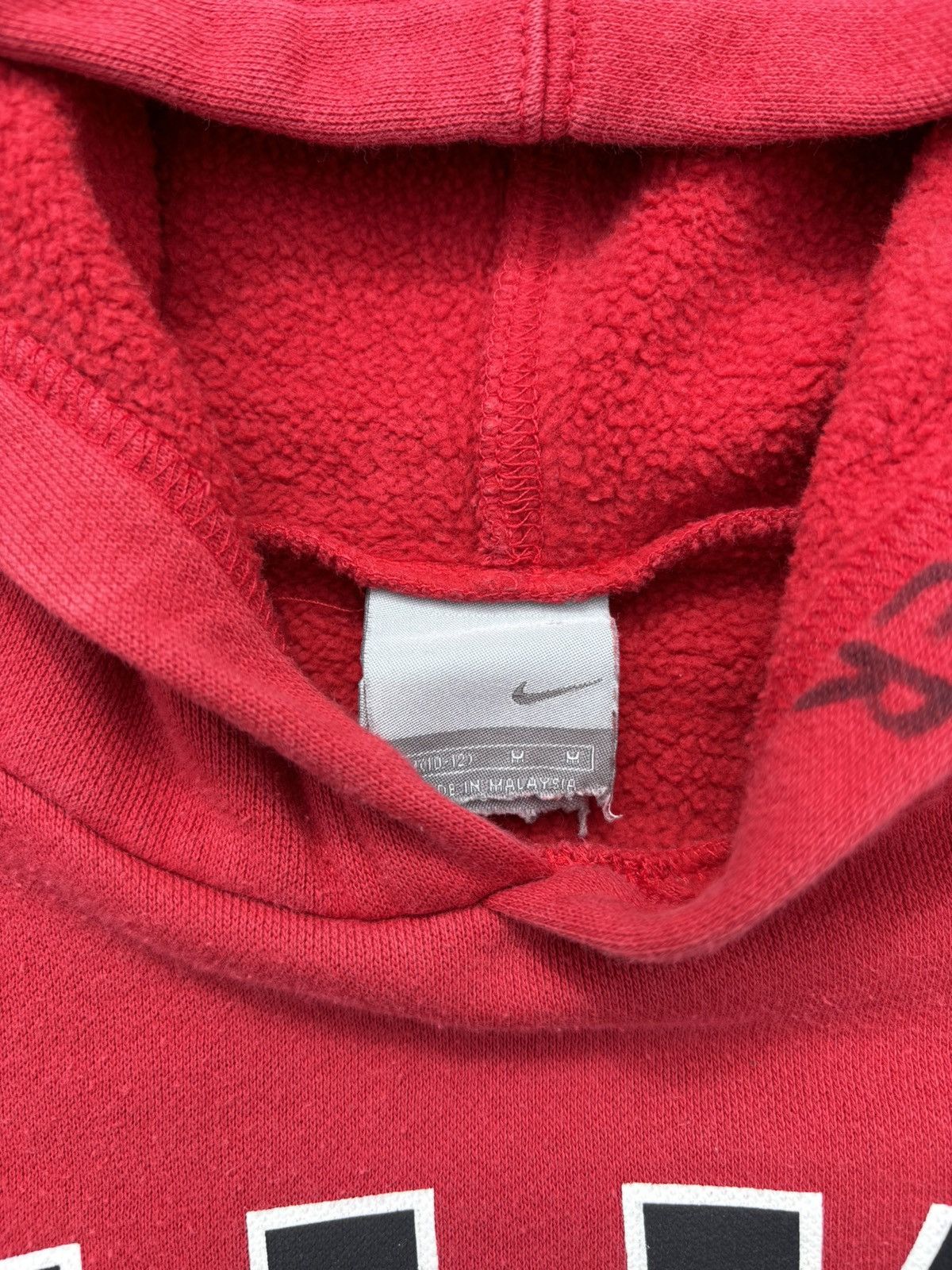 Nike × Vintage Y2K Nike Center Swoosh Red Hoodie Size US M / EU 48-50 / 2 - 5 Thumbnail