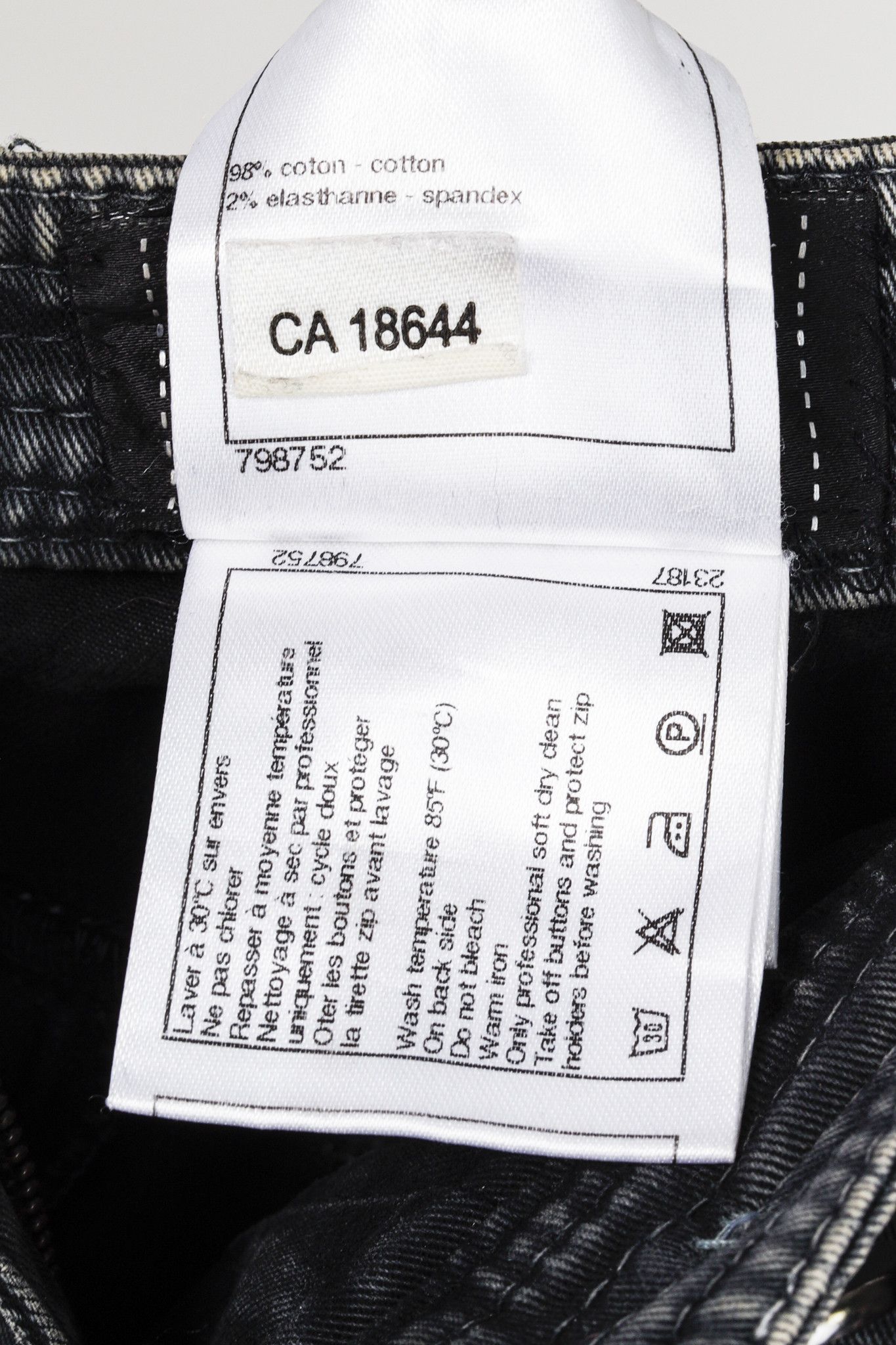 Chanel Chanel Black Grey Wrinkled "Distressed" Finish Bootcut Jeans Size 27" / US 4 / IT 40 - 12 Thumbnail