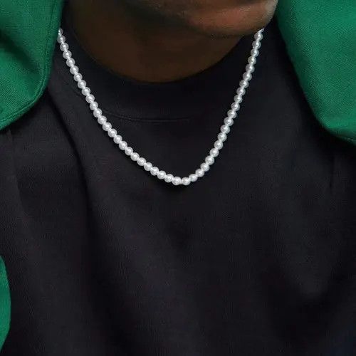A$AP Rocky 8mm Simulated-Pearl Necklace Size ONE SIZE - 2 Thumbnail