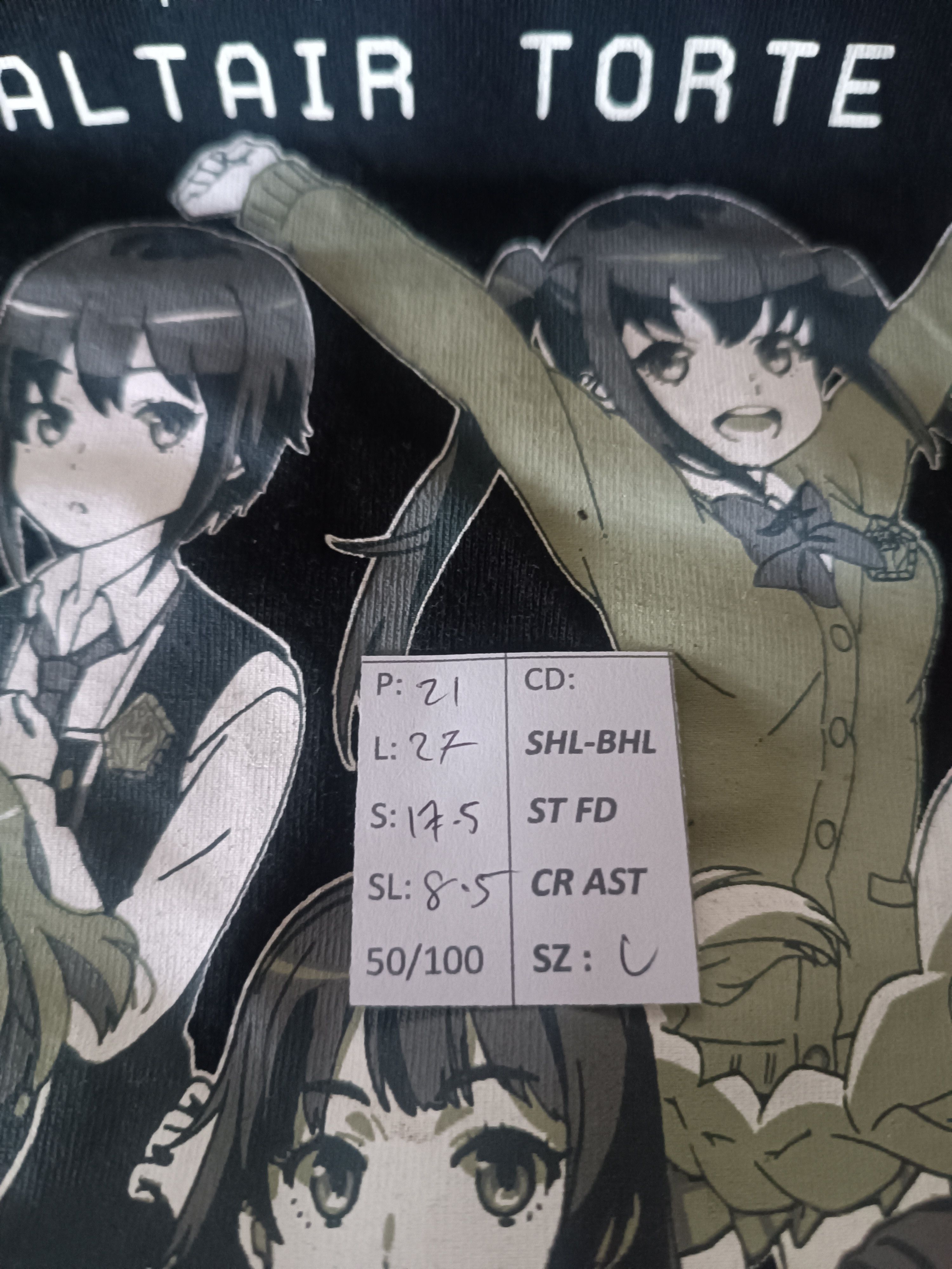 Anime VINTAGE SCHOOLGIRL STRIKERS ALTAIR TORTE ANIME TEE VERY RARE Size US L / EU 52-54 / 3 - 17 Thumbnail