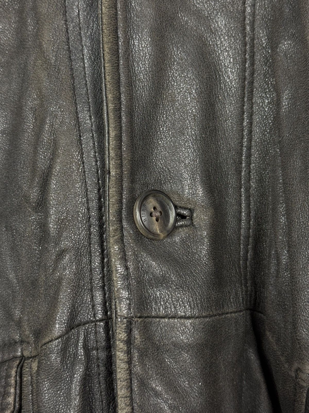 Burberry Vintage Distressed Burberry London Leather Coat Brown Jacket Size US L / EU 52-54 / 3 - 13 Thumbnail