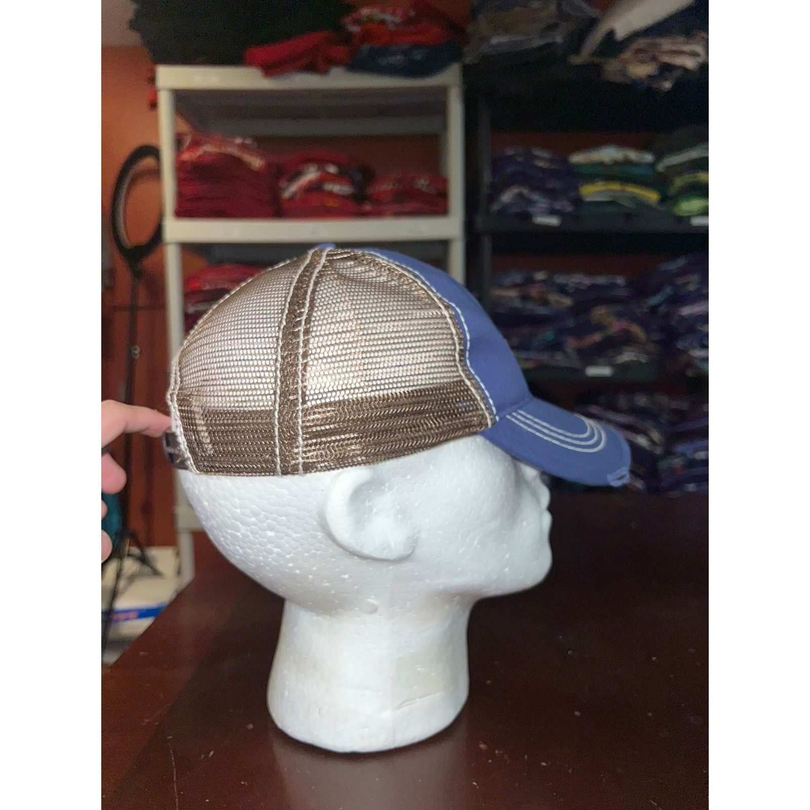 Vintage Angry Orchard Hat Hard Cider Blue Brown Cap Headwear Size ONE SIZE - 5 Thumbnail
