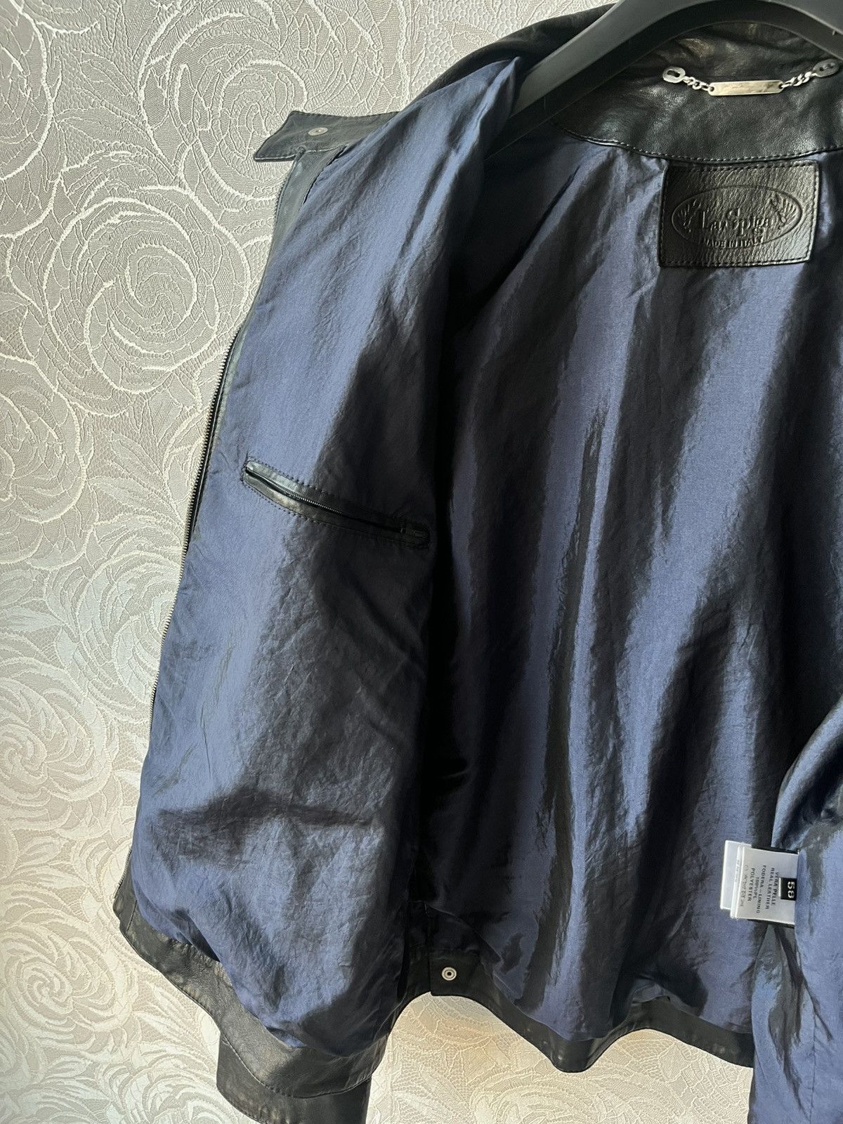 Genuine Leather Real Python Leather Italy Jacket Navy Blue Zip Up Bomber Size US L / EU 52-54 / 3 - 16 Thumbnail