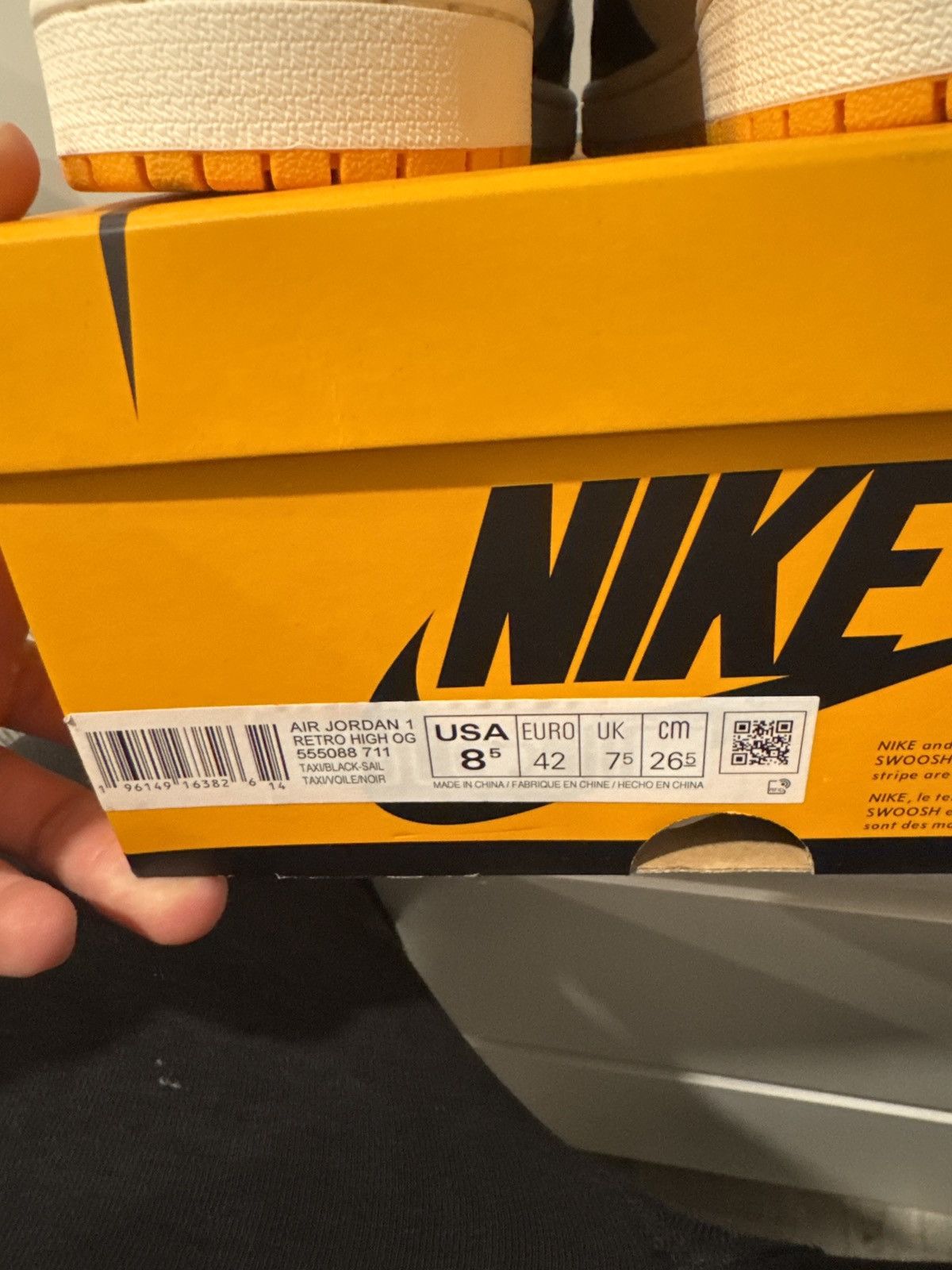 Jordan Brand Jordan 1 Yellow Toe Size US 8.5 / EU 41-42 - 7 Thumbnail