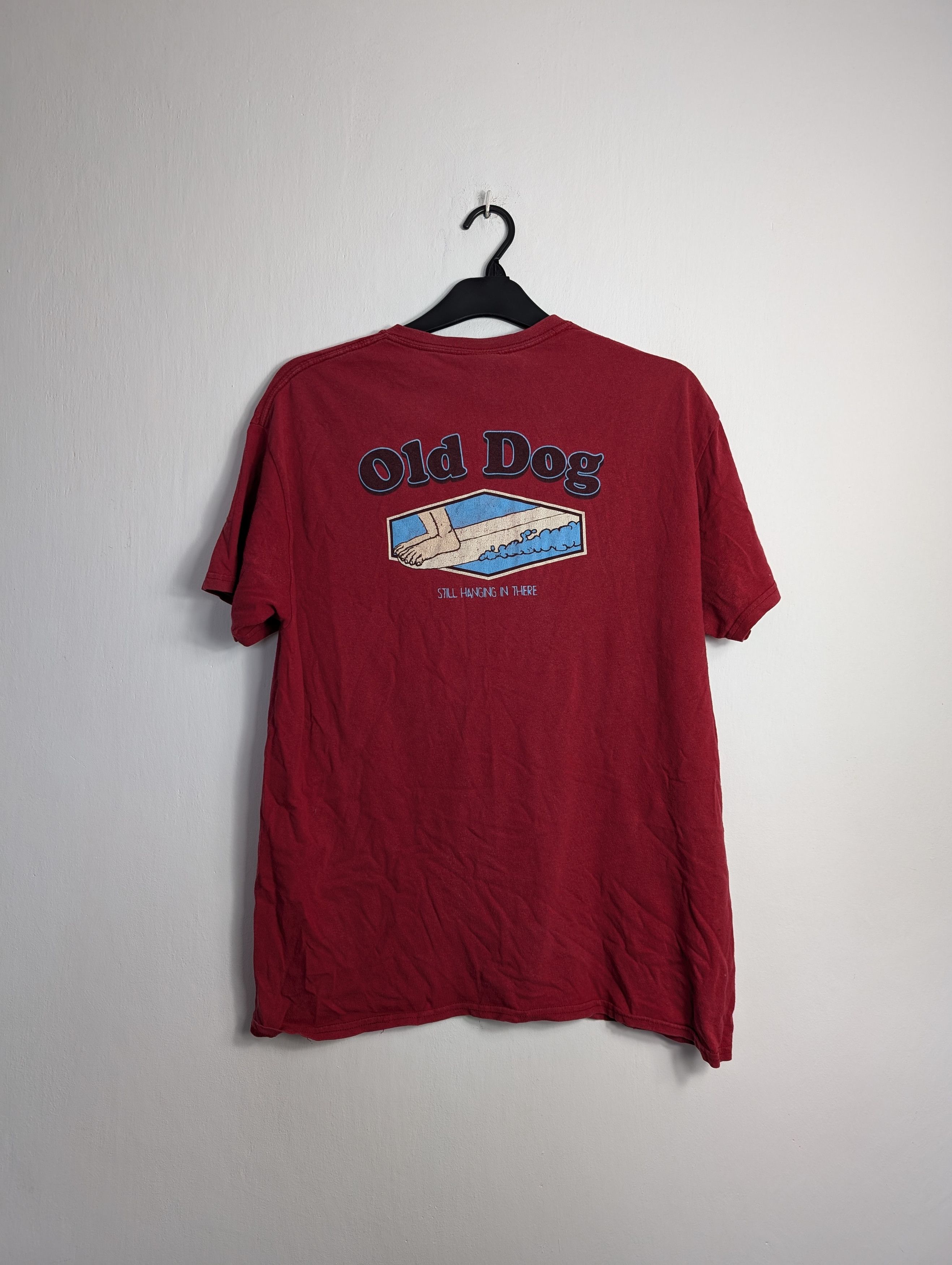 Vintage Vintage Old Dog Surf Skate T-Shirt Maroon Retro Boxy Y2K Size US L / EU 52-54 / 3 - 1 Thumbnail