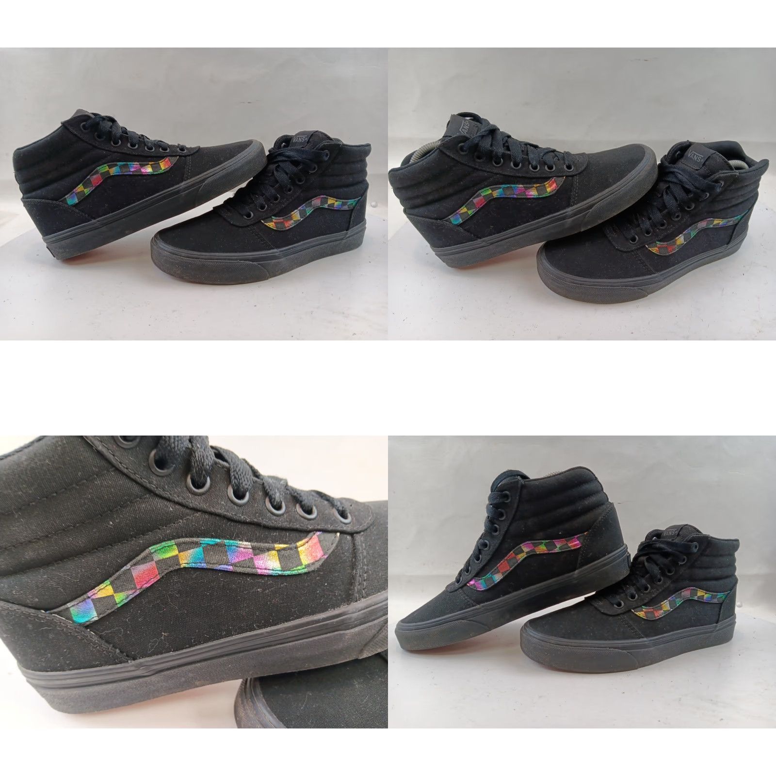Vans VANS Ward Iridescent Check Shoes Women's Size 8 Black Multicolor Hi Top Skate Shoe Size M / US 6-8 / IT 42-44 - 9 Thumbnail