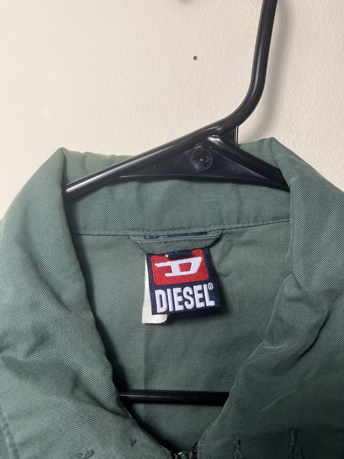 Diesel Vintage Diesel Work Jacket Large Olive Green Y2K Size US L / EU 52-54 / 3 - 5 Thumbnail