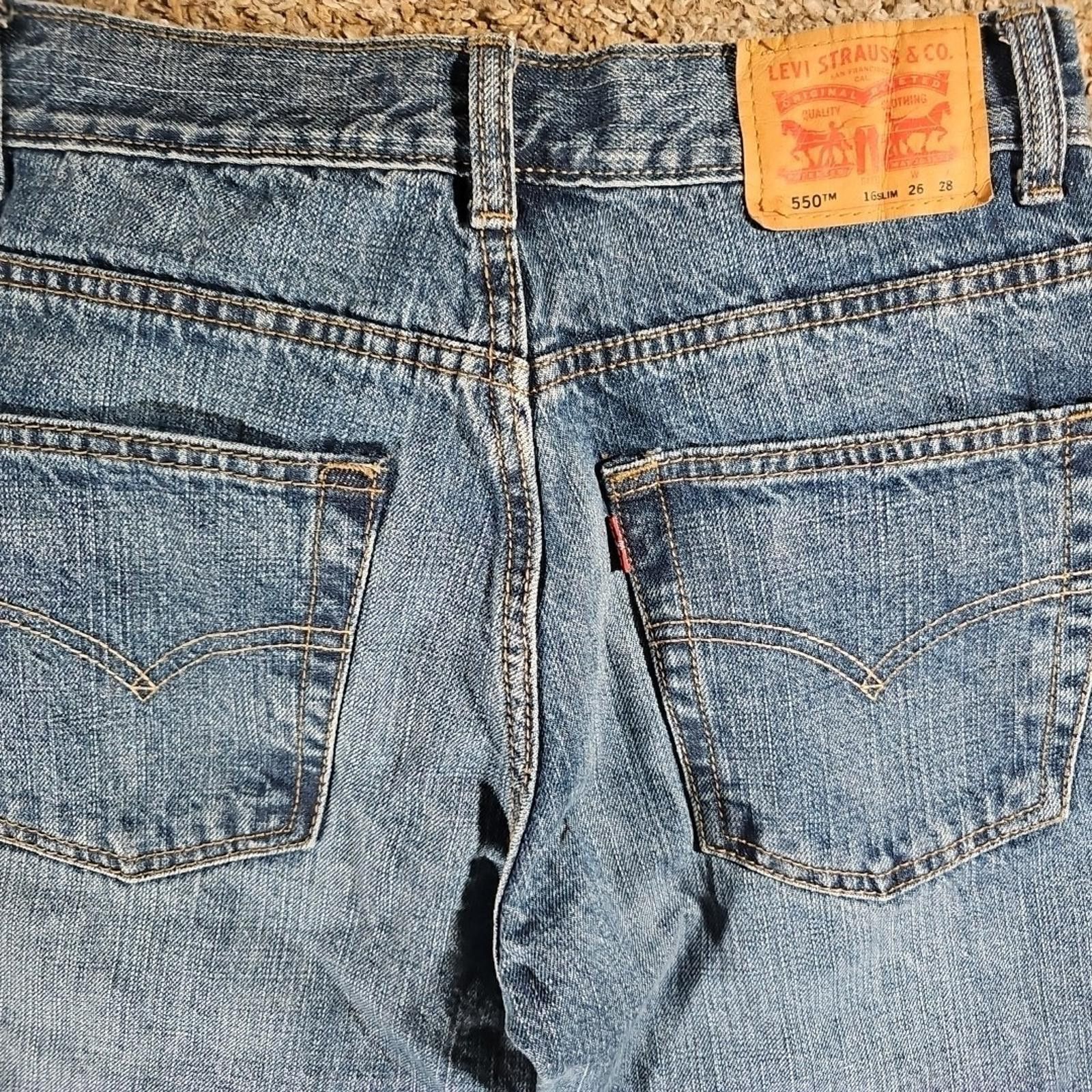 Levi's Levi's 550 Blue Denim Jeans 16 Slim 26 X 28 Relaxed Fit Size US 26 / EU 42 - 6 Thumbnail