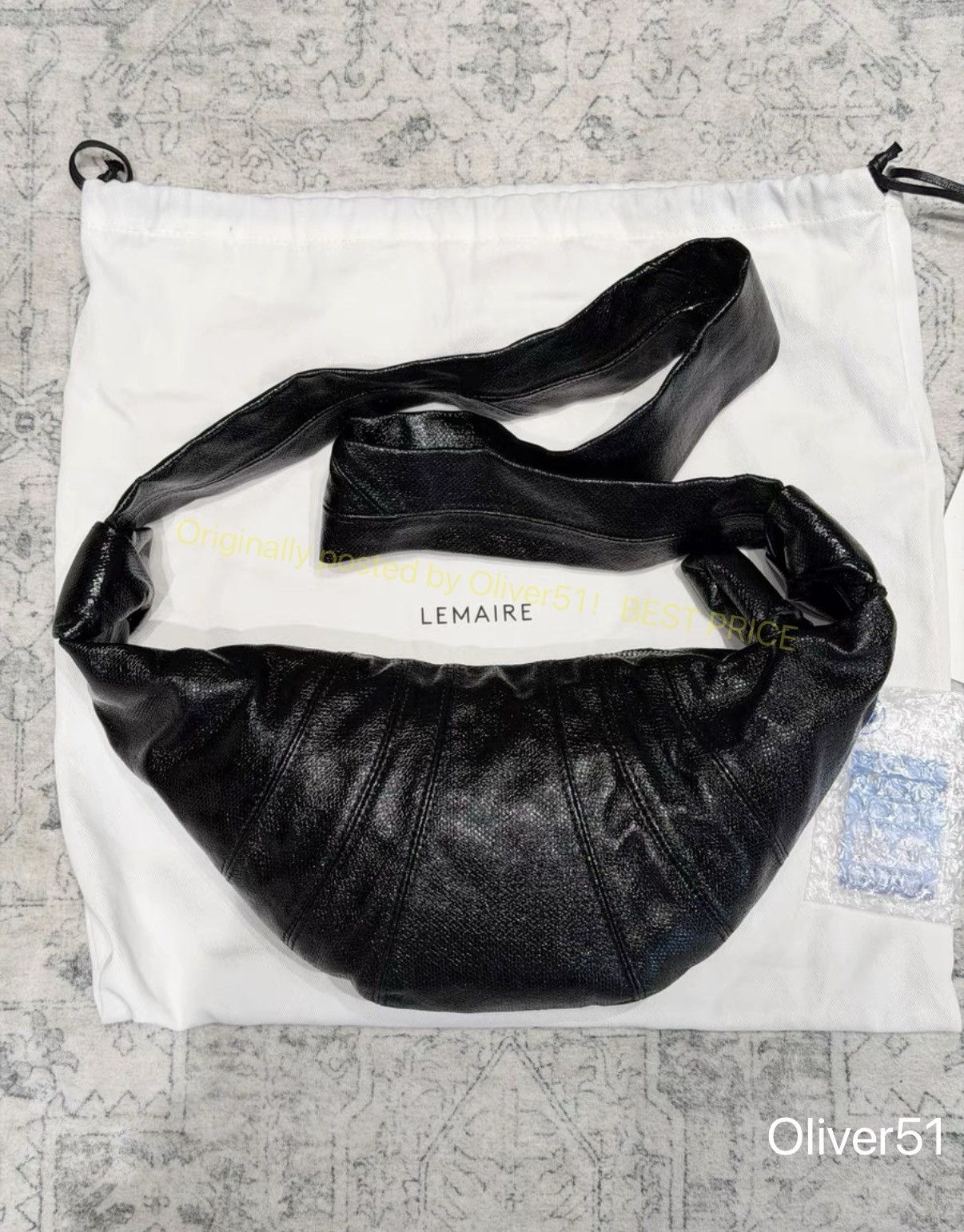 Lemaire Lemaire Croissant Bag Coated Truffle Colorway KKKK102609 Size ONE SIZE - 1 Thumbnail