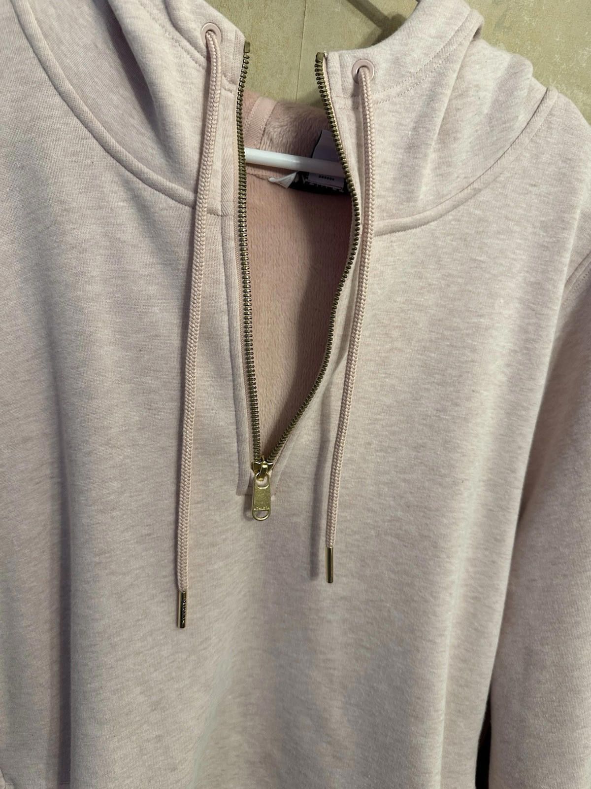 Designer ATHLETA Sweatshirt XL Cozy Karma 1/4 Zip Hoodie Pink NWOT Size XXS / US 00 / IT 34 - 7 Thumbnail