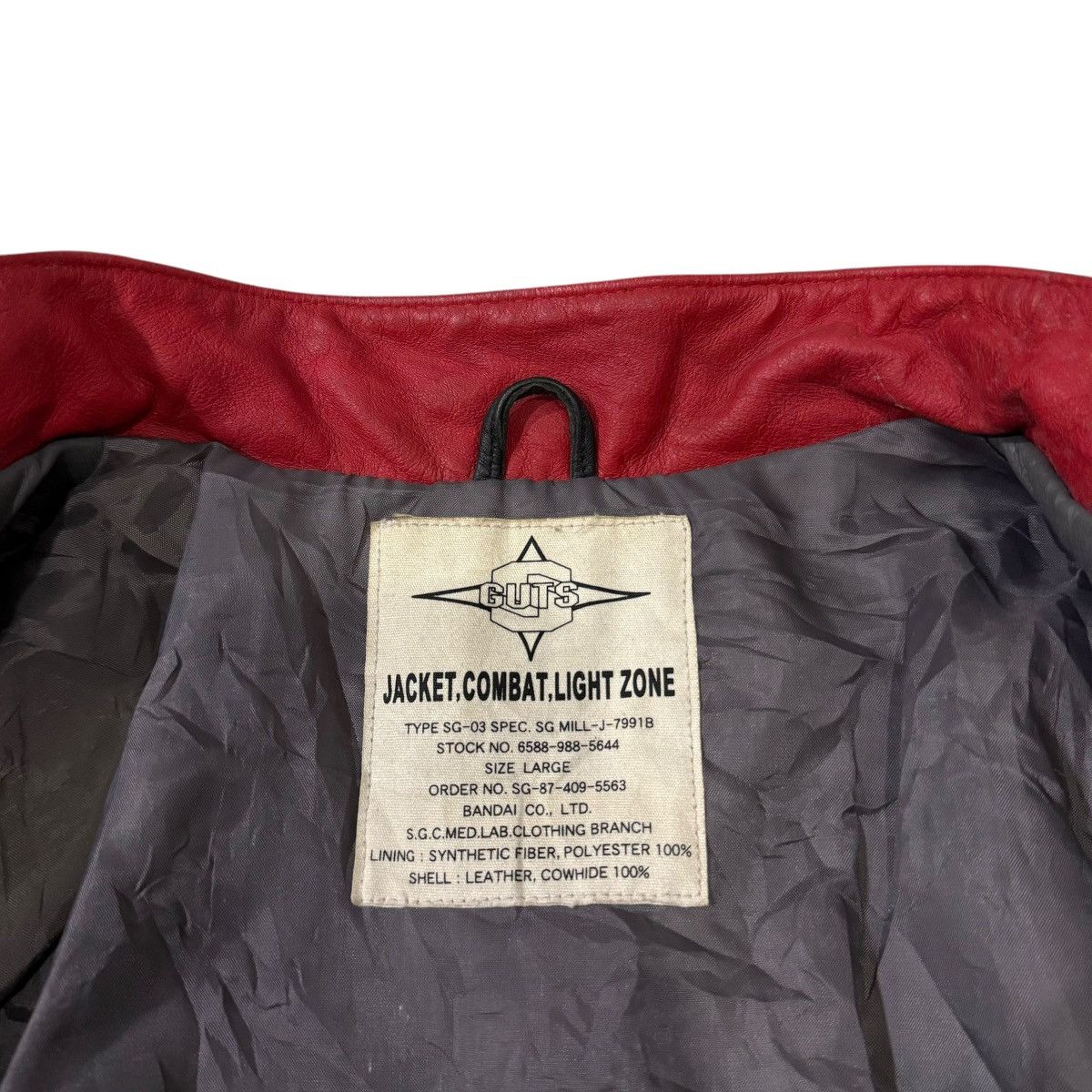Japanese Brand Ultraman Dyna Bandai Type SG03 Combat Cowhide Leather Jacket Size US L / EU 52-54 / 3 - 21 Thumbnail