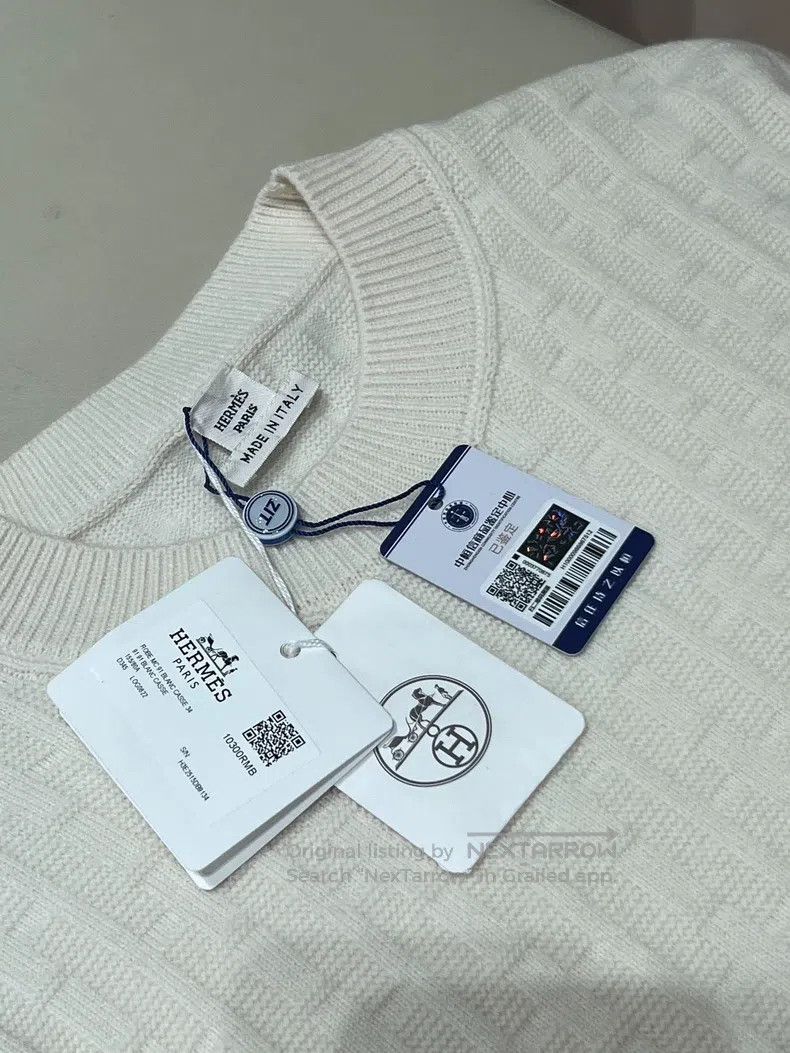 Hermes Hermes Beige Knit Short Sleeve Dress 100% Merino Wool Size XXS / US 00 / IT 34 - 4 Thumbnail
