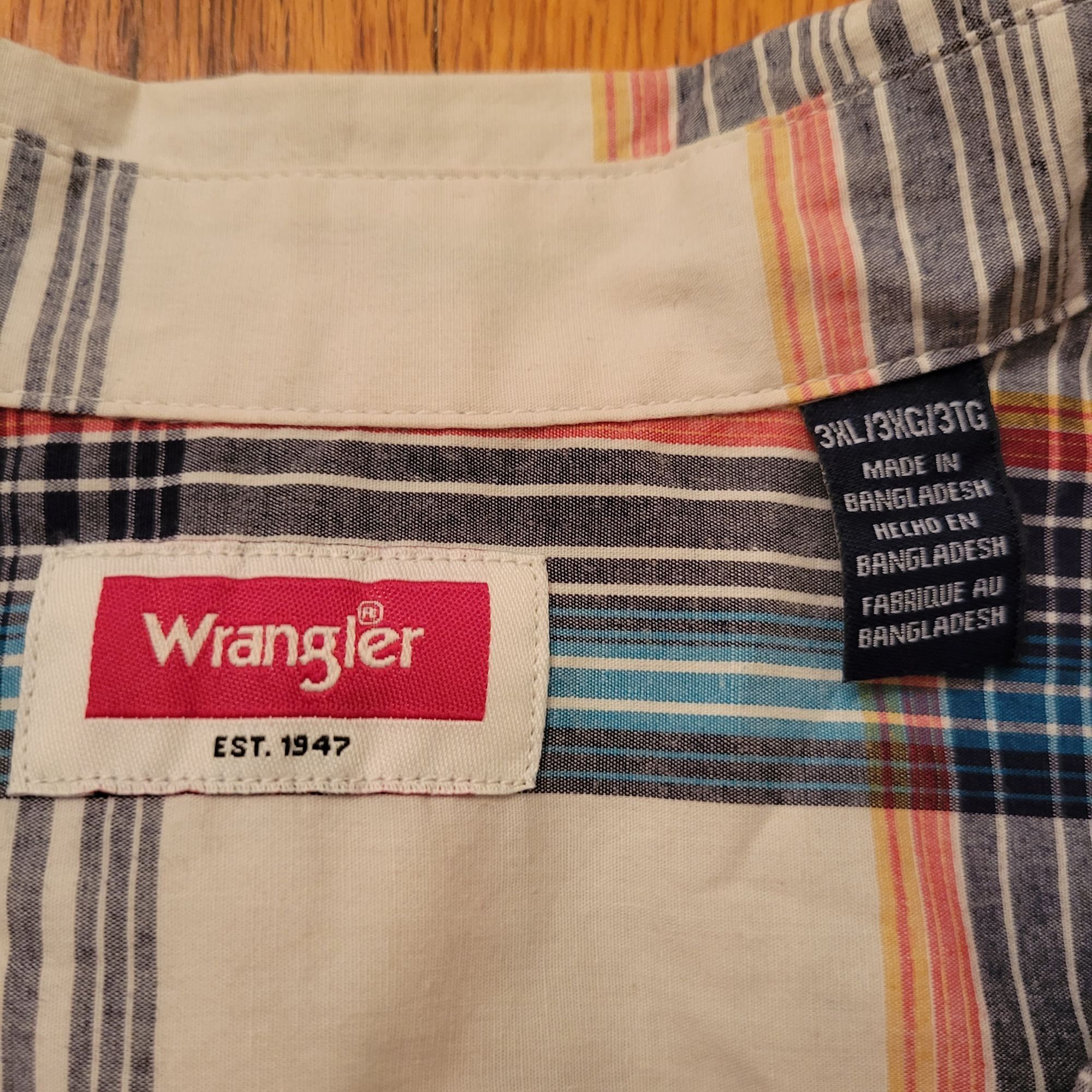 Wrangler Wrangler Long Sleeve Plaid Blue Red Shirt 3XL Cotton Button Size US XXL / EU 58 / 5 - 5 Thumbnail
