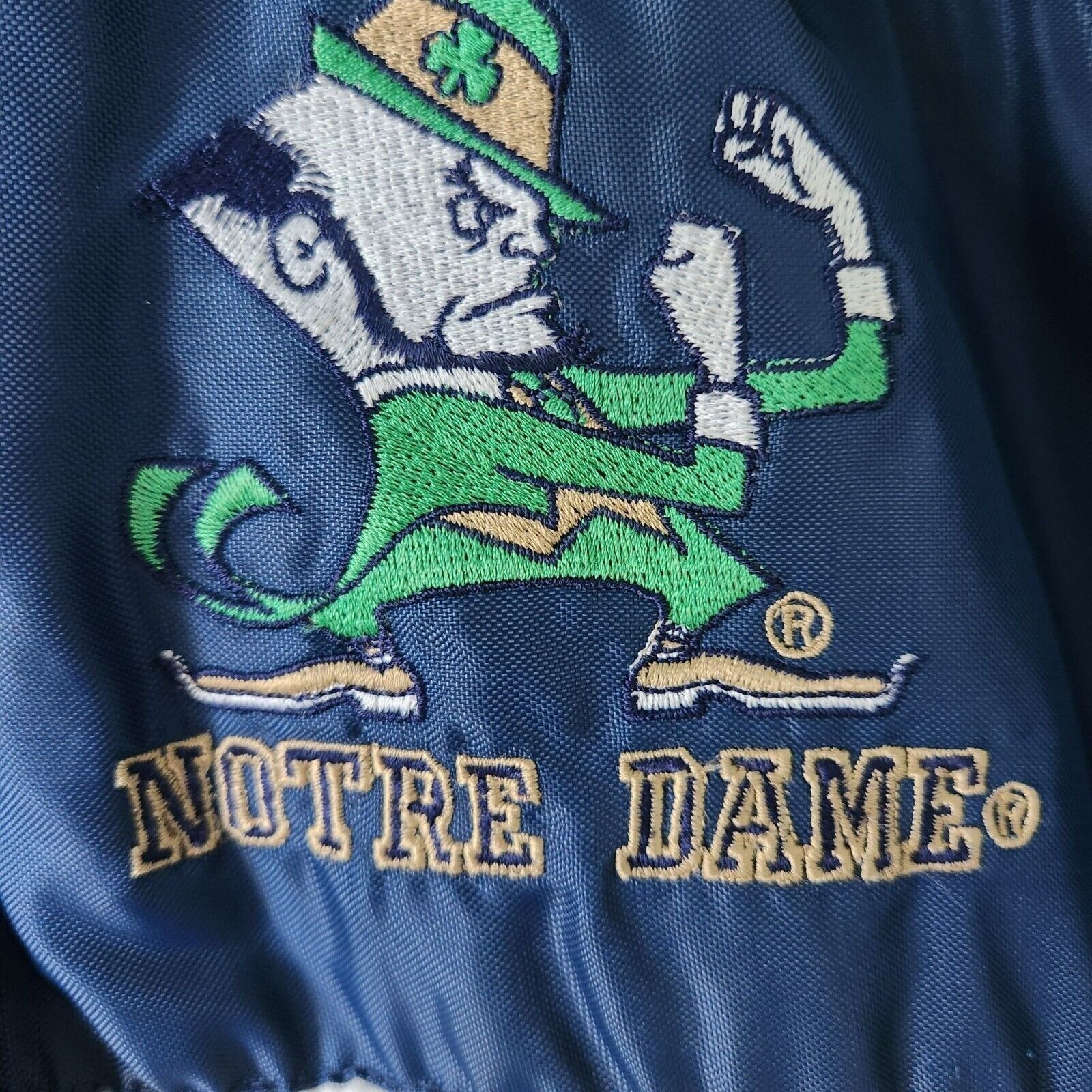 Pro Player Vtg Y2K Notre Dame Reversible Puffer Bomber Jacket Hood Embr Size US L / EU 52-54 / 3 - 3 Thumbnail