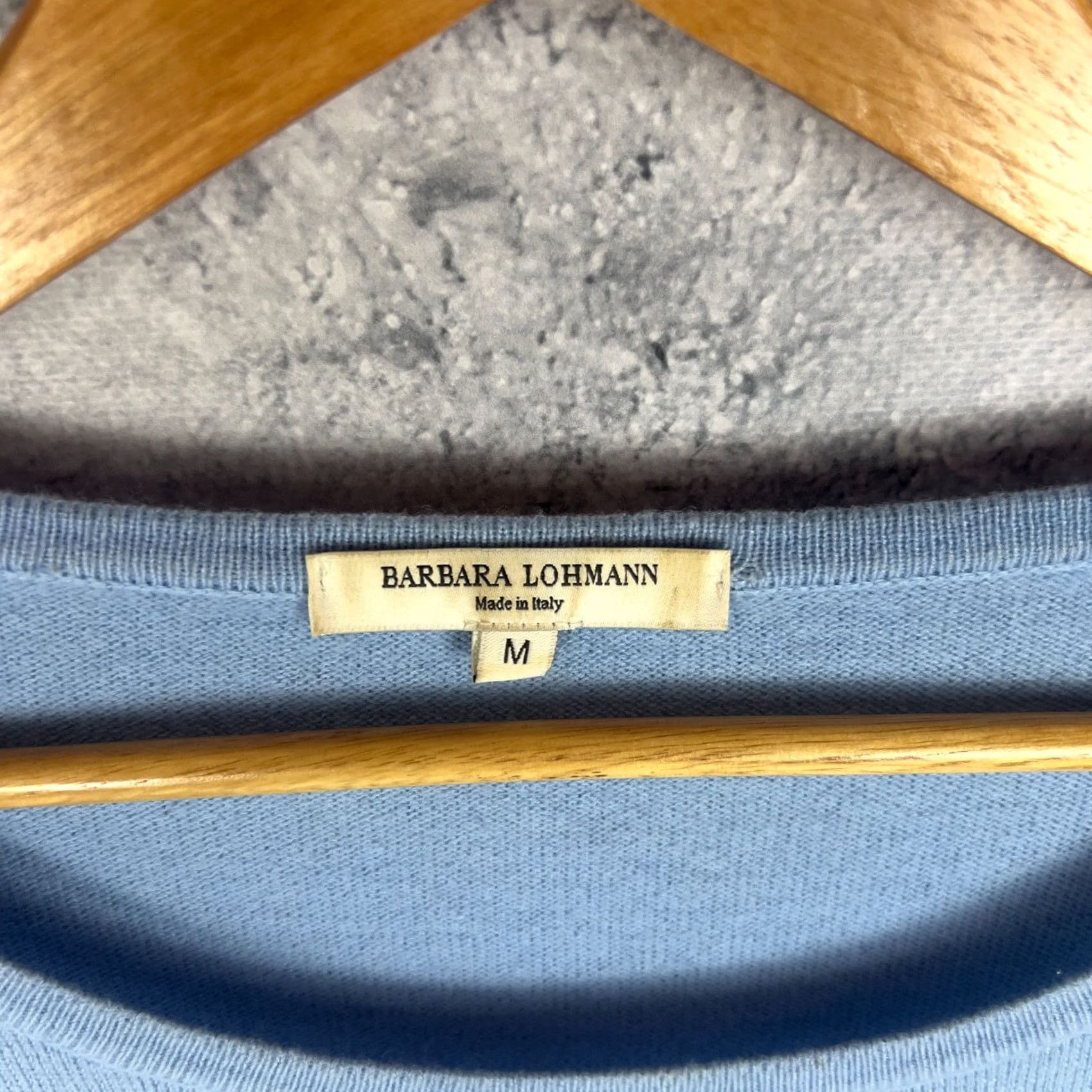 Vintage Barbara Lohmann Blue 100% Cashmere Knit Sweater Pullover M Ladies Jacket? Size M / US 6-8 / IT 42-44 - 4 Thumbnail