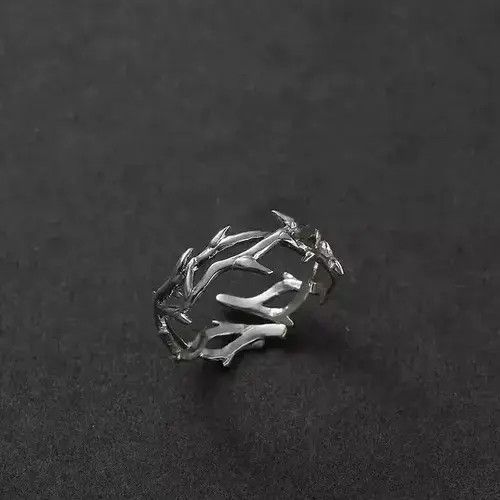 Other Punk Irregular Thorns Couple Ring Adjustable Size ONE SIZE - 3 Thumbnail