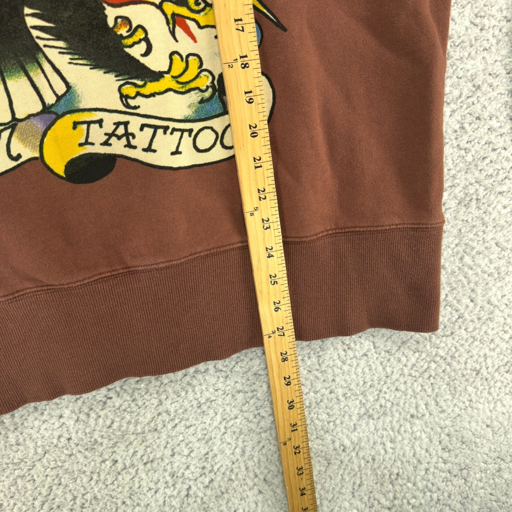 Ed Hardy VINTAGE Ed Hardy Sweatshirt Full Zip Brown Mock Neck Eagle Dragon New York City XL Mens Size US XL / EU 56 / 4 - 8 Thumbnail