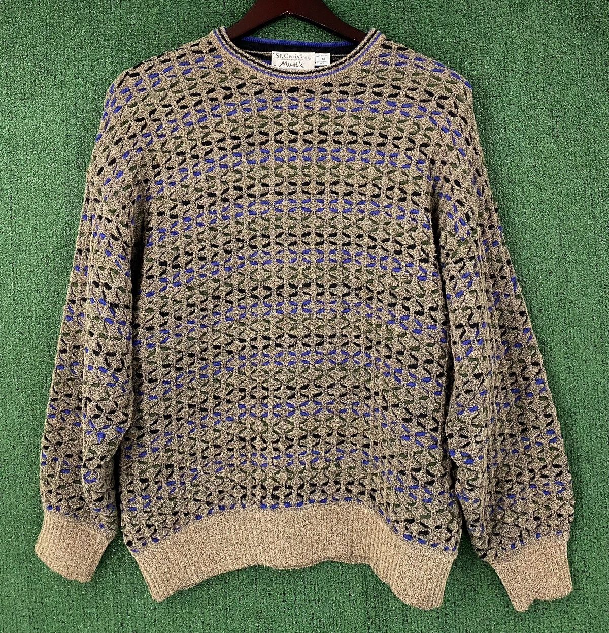 St. Croix 80’s St. Croix Multicolor Textured Patterned Sweater Large Size US L / EU 52-54 / 3 - 1 Thumbnail