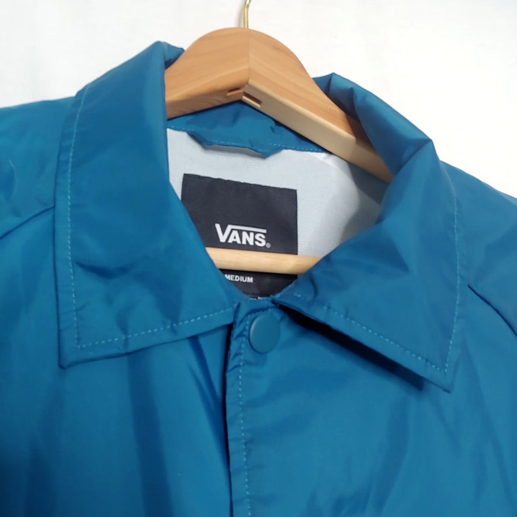 Vans VINTAGE VANS Jacket M Green Off The Wall Teal Snap Retro Skater Military Spec Size US M / EU 48-50 / 2 - 4 Thumbnail