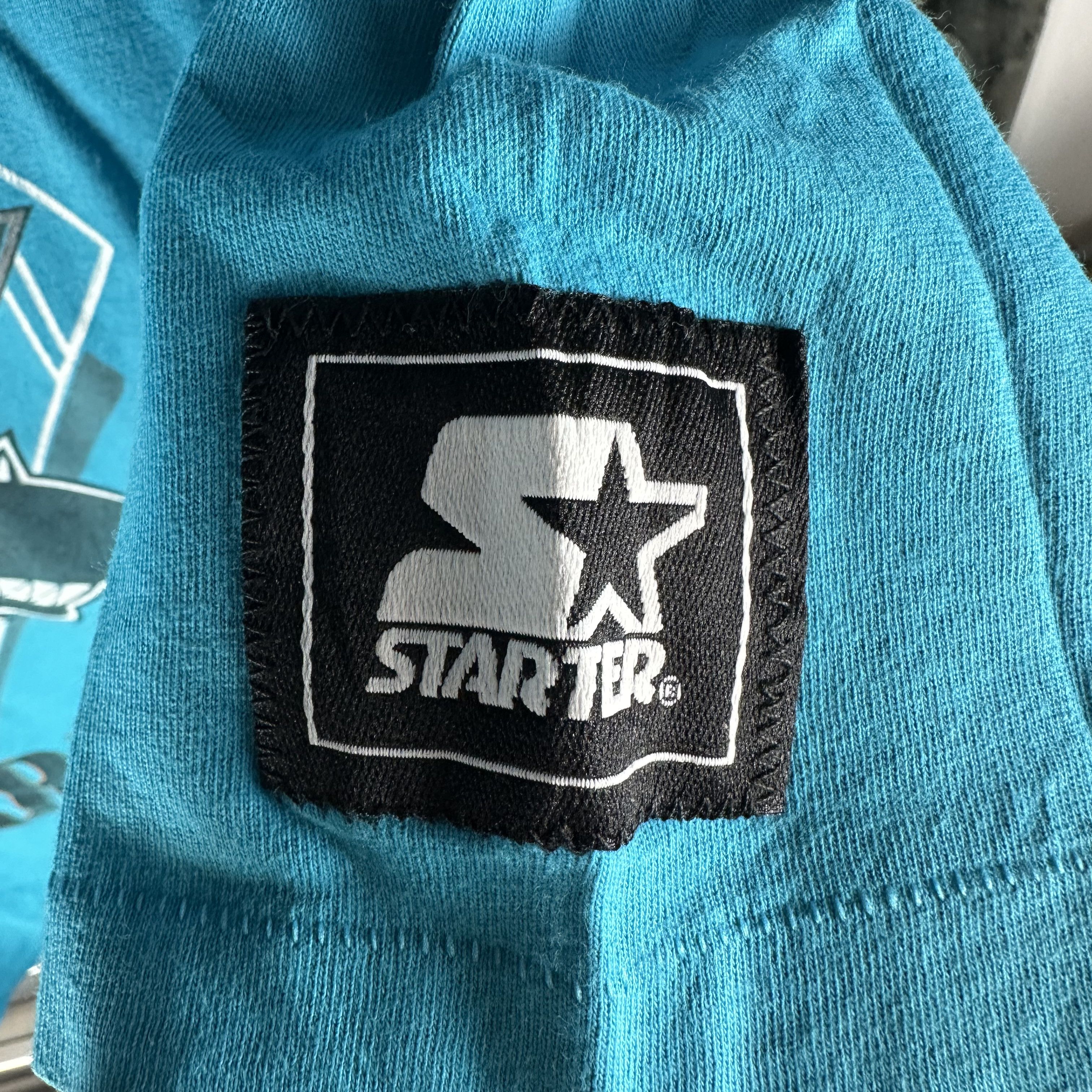 Vintage ​​​1992 San Jose Sharks NHL Starter Graphic XL T-Shirt Size US XL / EU 56 / 4 - 6 Thumbnail