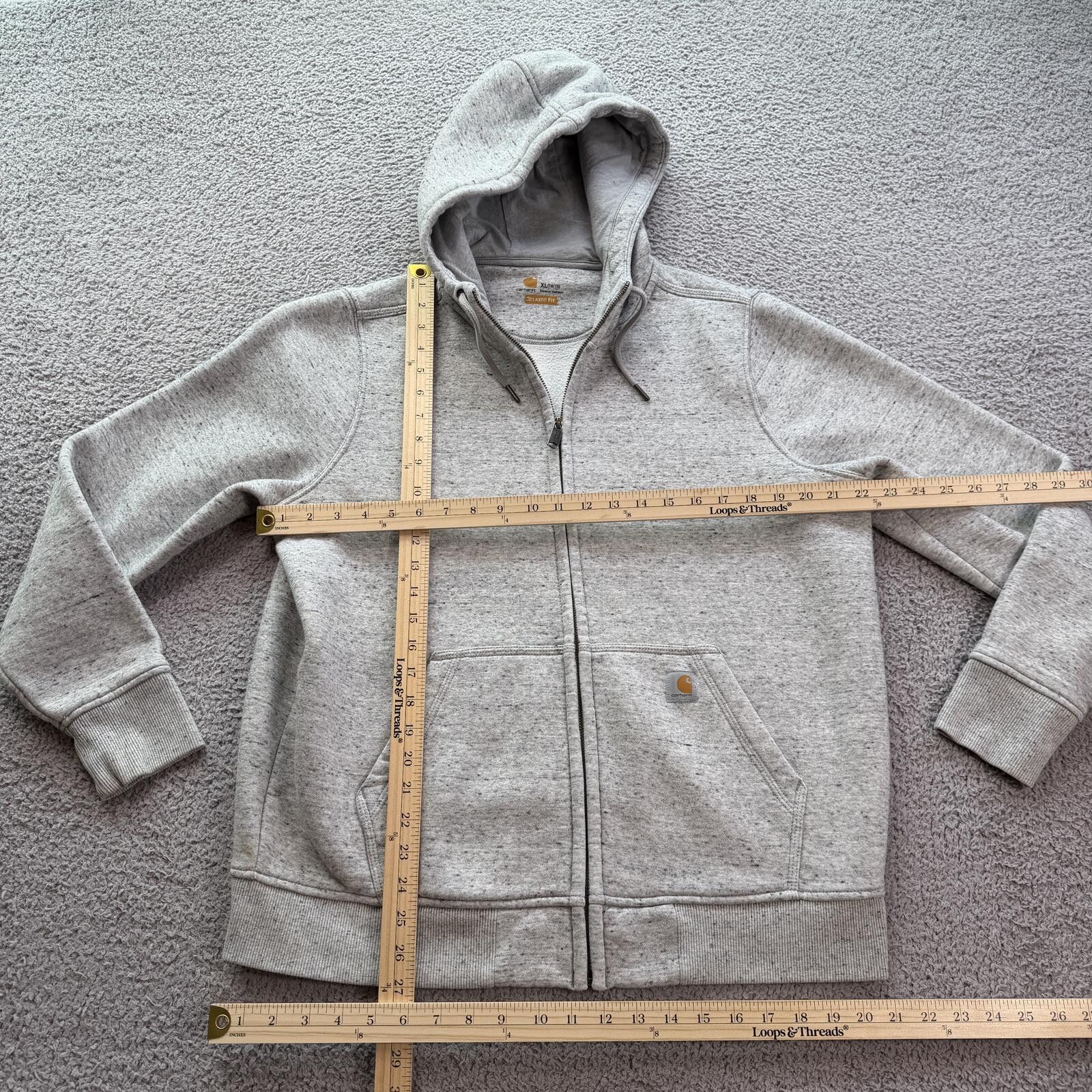 Carhartt Carhartt Full Zip Hoodie Womens XL Relaxed Fit Sweatshirt Size XL / US 12-14 / IT 48-50 - 3 Thumbnail