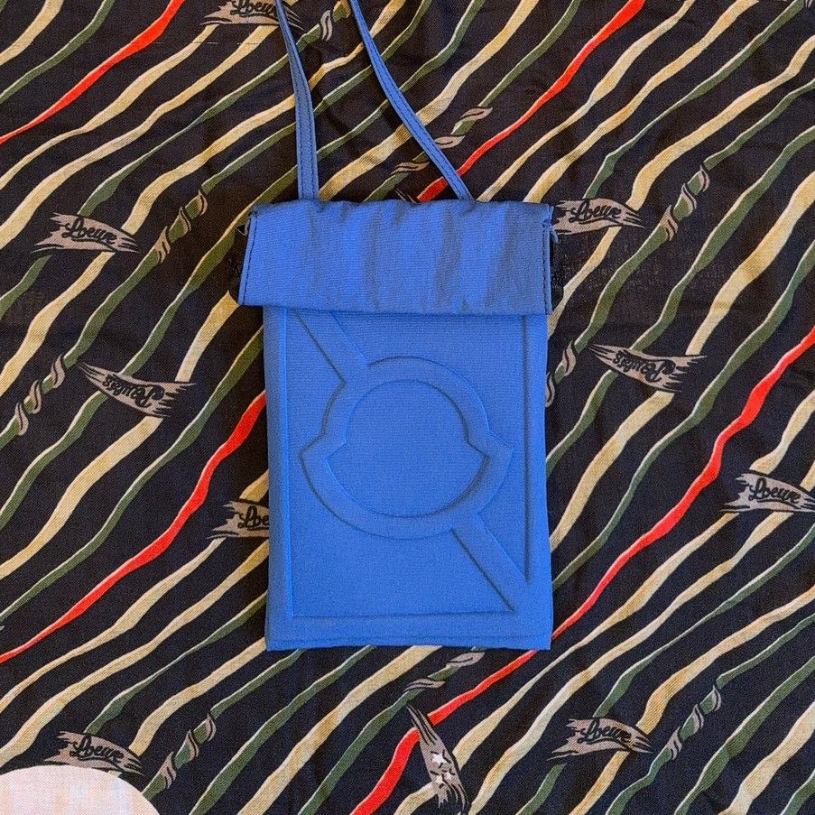 $425 Moncler Genius 5 x Craig Green Phone Neck Pouch - Blue