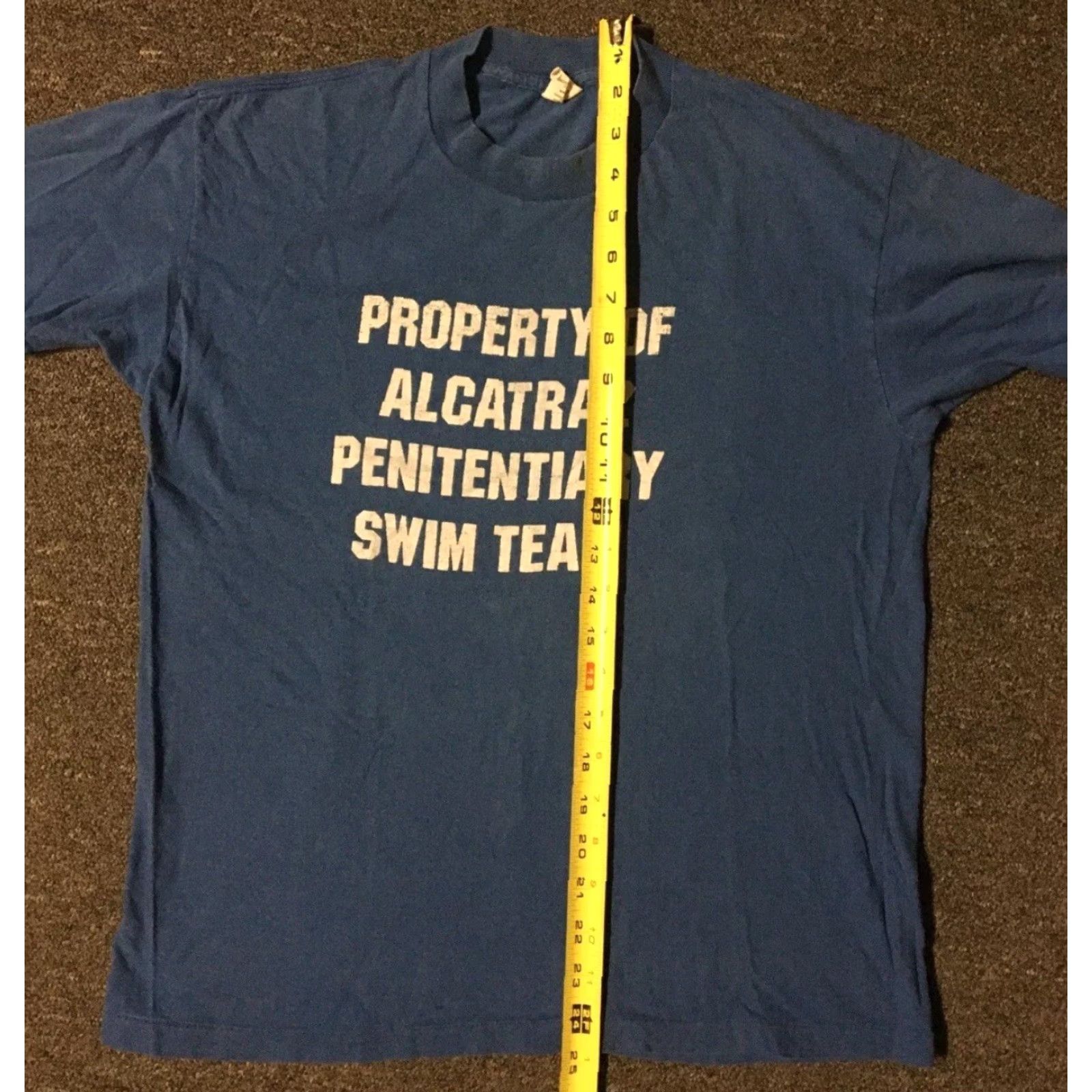 Swims Vtg 1982 Alcatraz Prison Swim Team Shirt S M USA Belton Blue Men Short Sleeve T-Shirt Sports 80s 90s Jail Humor Humor Size US S / EU 44-46 / 1 - 8 Thumbnail