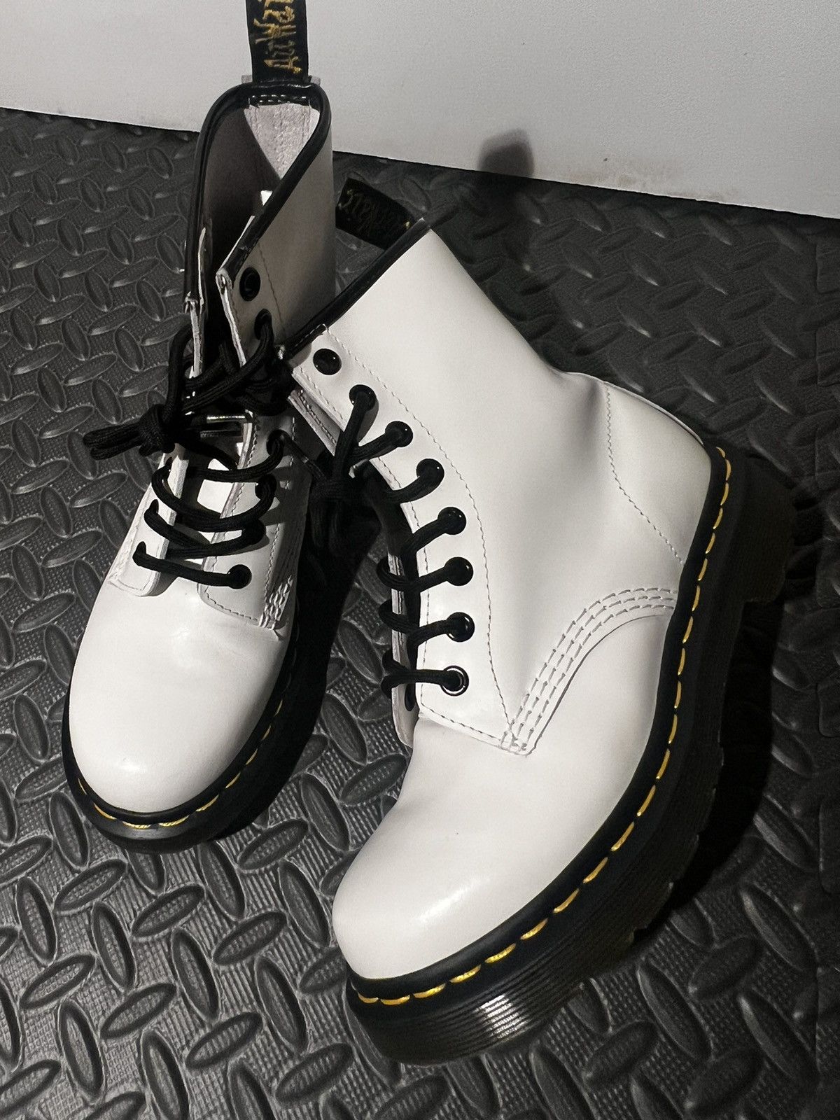 Martens 1460 White Smooth Leather Boots size Womens