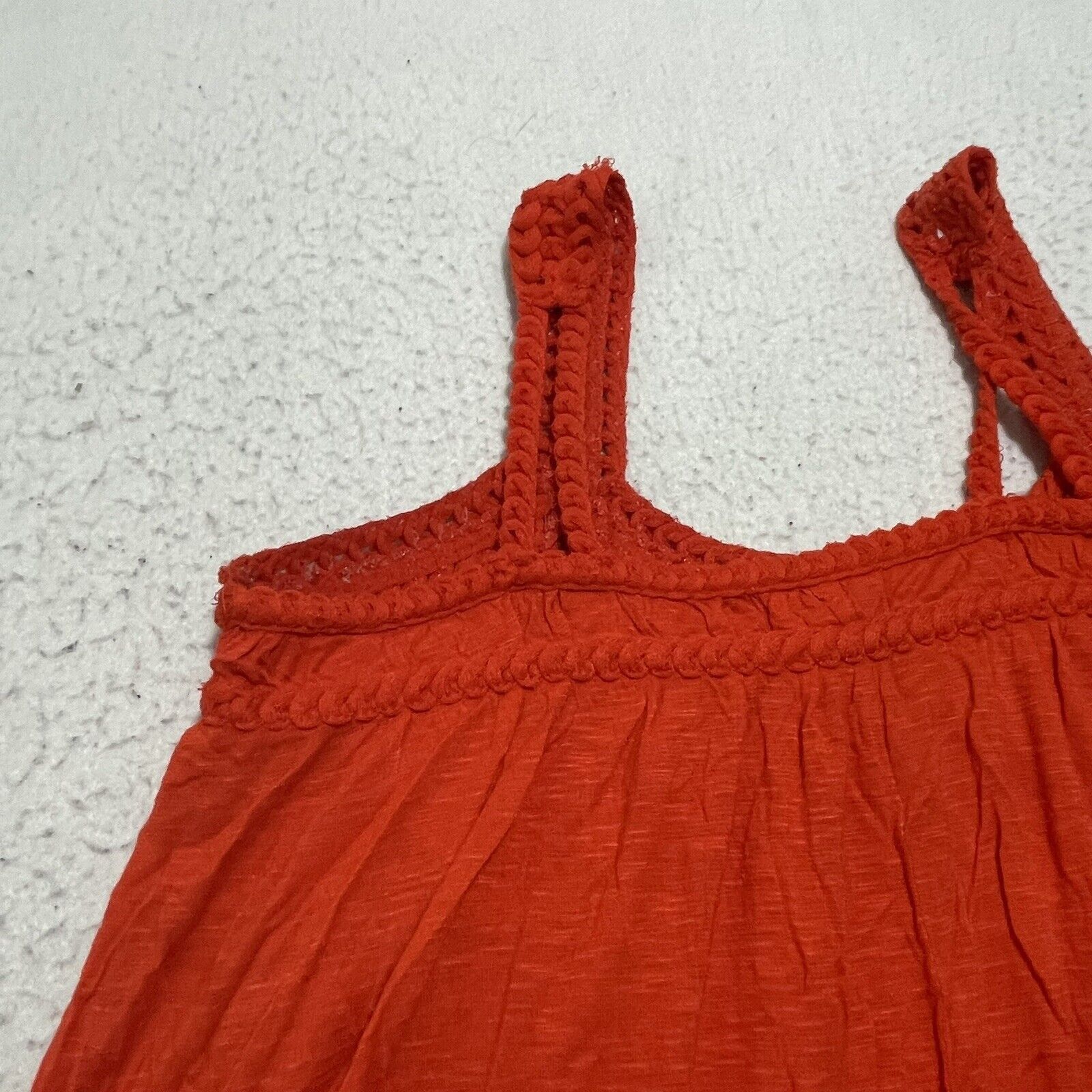 Zara Zara Red Orange Flowy Tank Top Braided Strap Size M / US 6-8 / IT 42-44 - 10 Thumbnail
