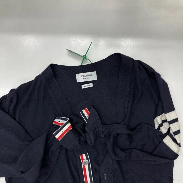 Thom Browne Thom Browne Classic V-Neck Cardigan in Blue -2507 Size US M / EU 48-50 / 2 - 4 Thumbnail