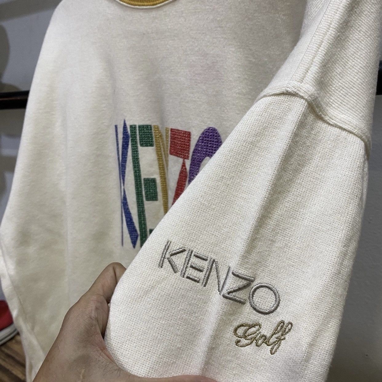 Kenzo Kenzo Spell Out Logo Multicolour Sweatshirt pharrell William Size US L / EU 52-54 / 3 - 4 Thumbnail