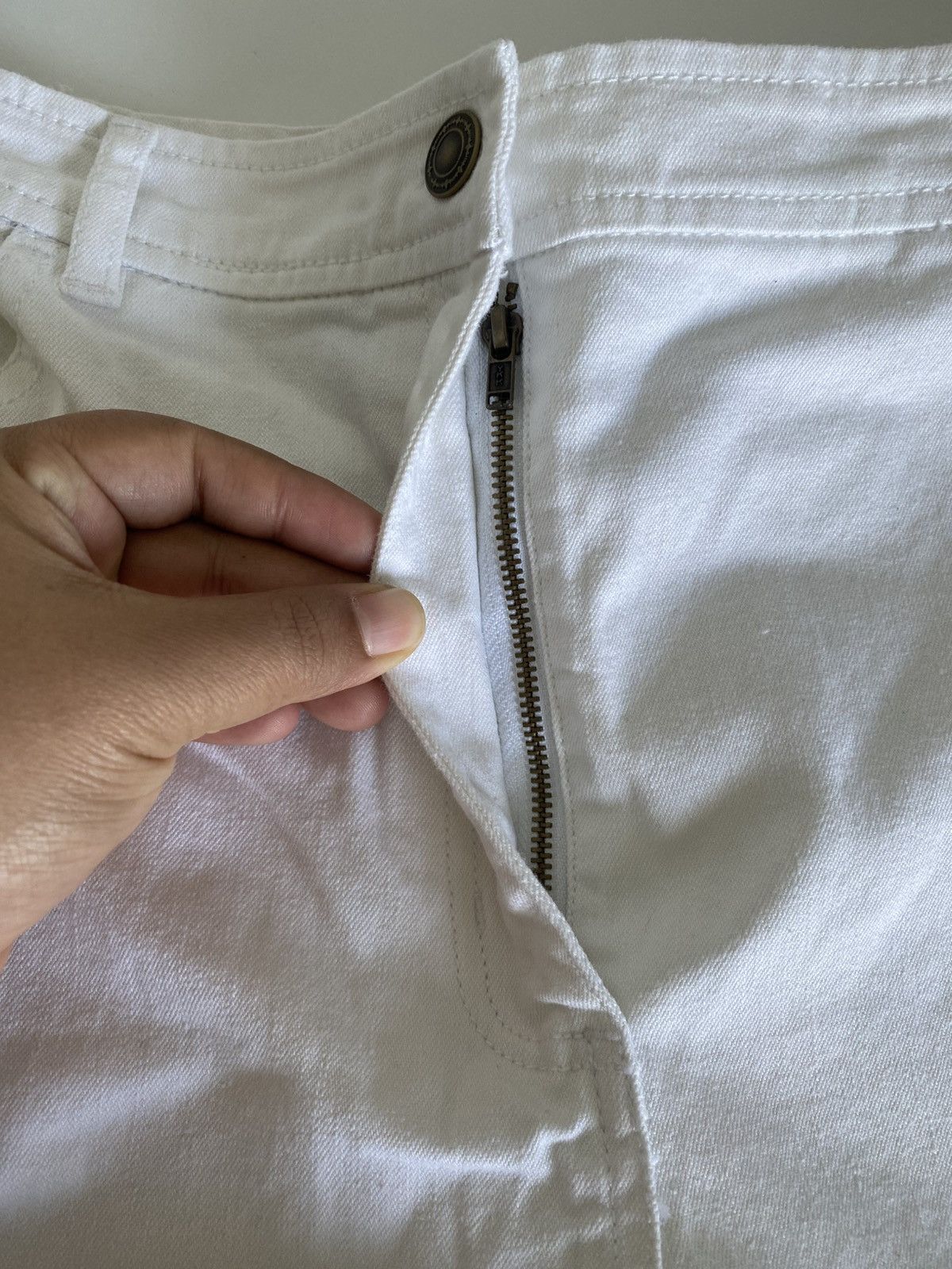 Denim & Co. Denim & Co. Womens Denim Jeans White Embroidered Floral NWOT Size 38" / US 16 / IT 52 - 13 Thumbnail